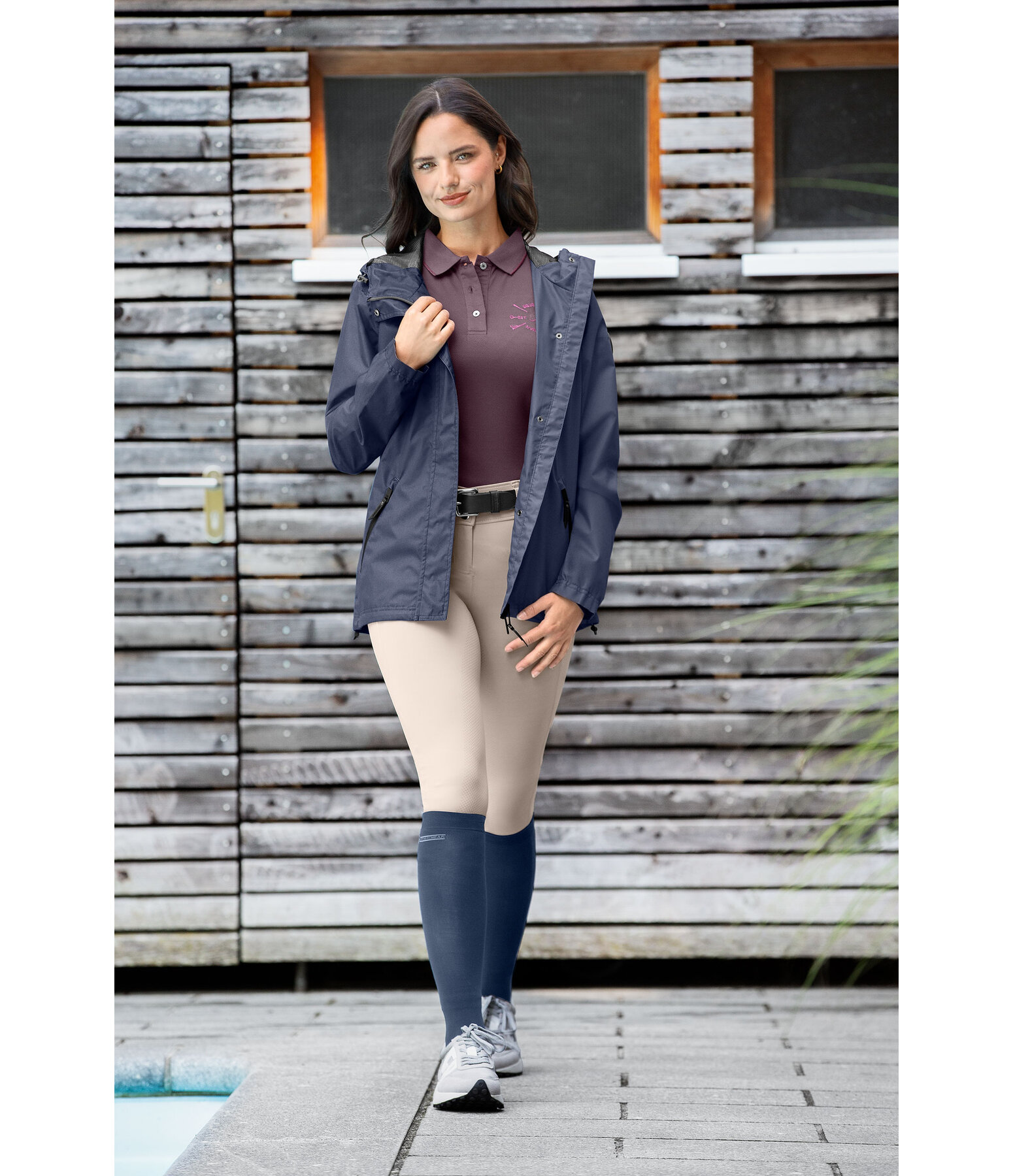 Giacca da equitazione funzionale con cappuccio Klara Life Cycle