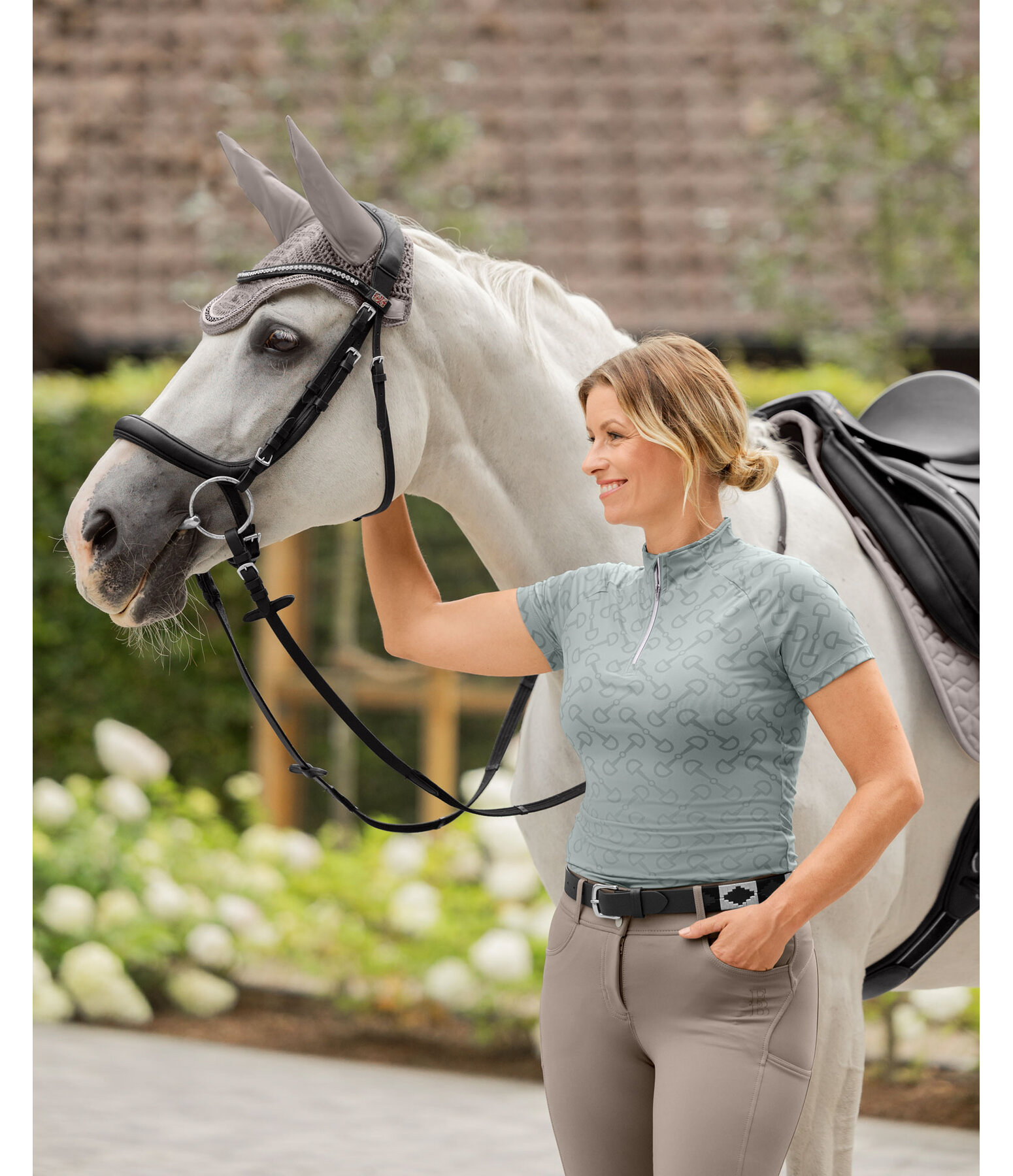 T-shirt funzionale con zip Clea