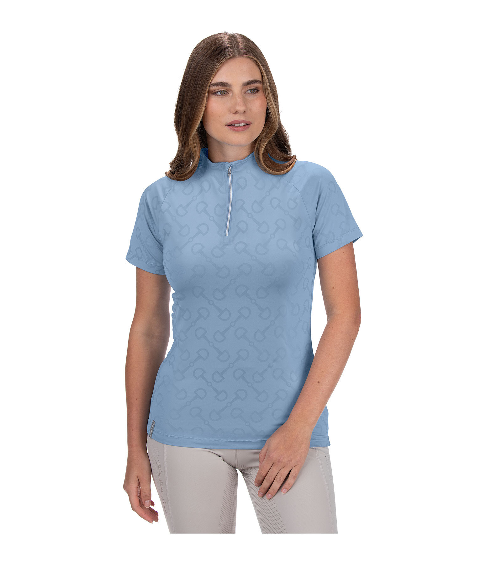 T-shirt funzionale con zip Clea