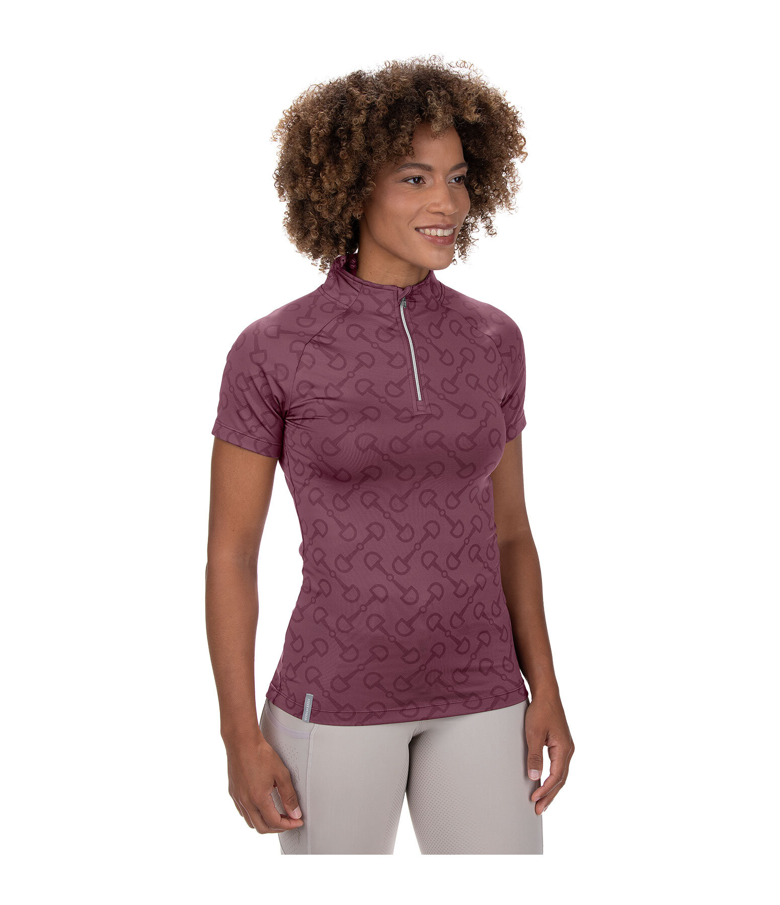 T-shirt funzionale con zip Clea