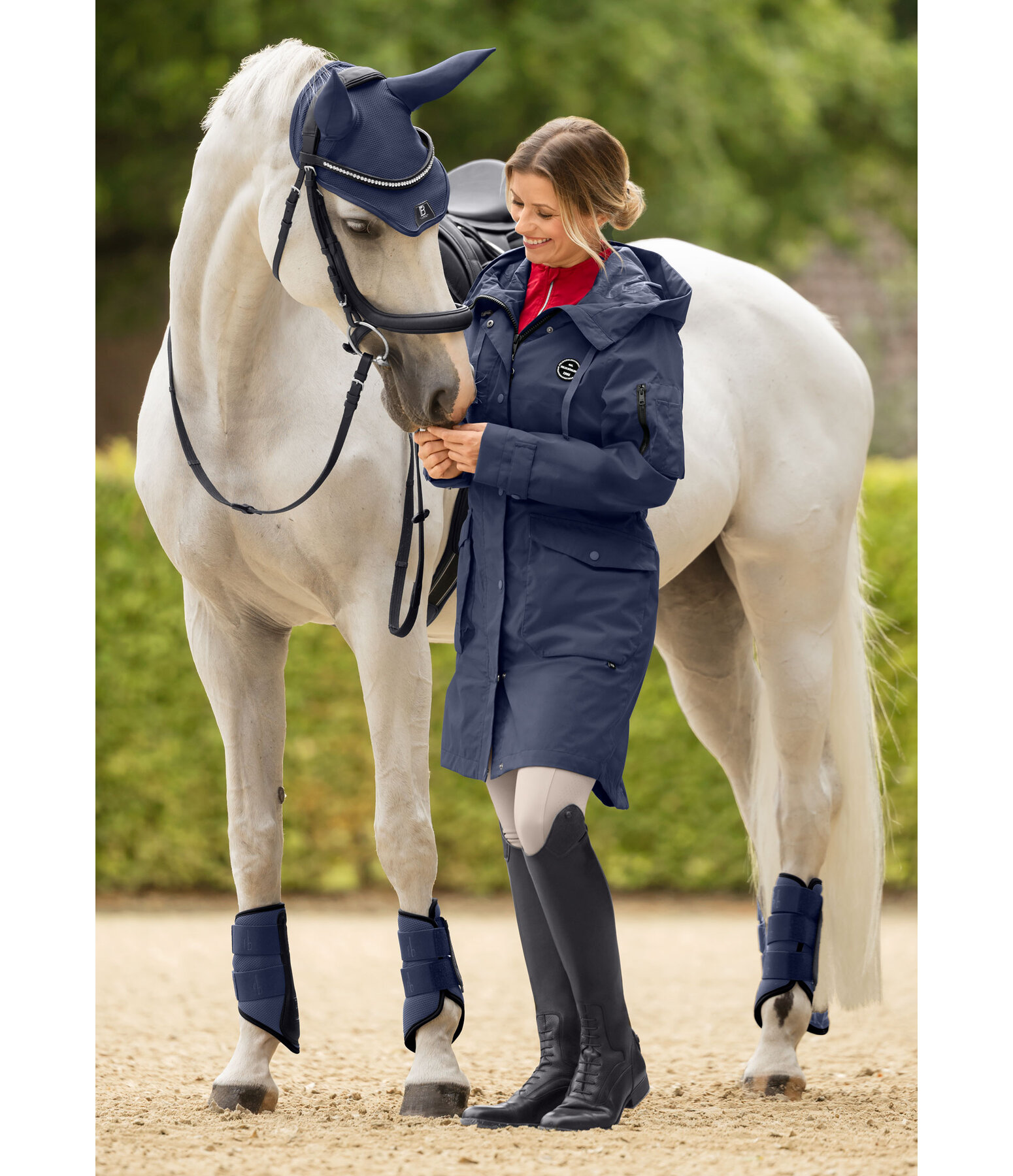 Parka da equitazione funzionale con cappuccio Emily II