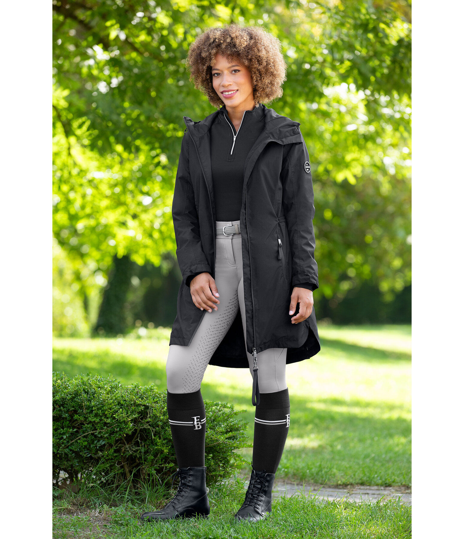 Parka da equitazione funzionale con cappuccio Emily II