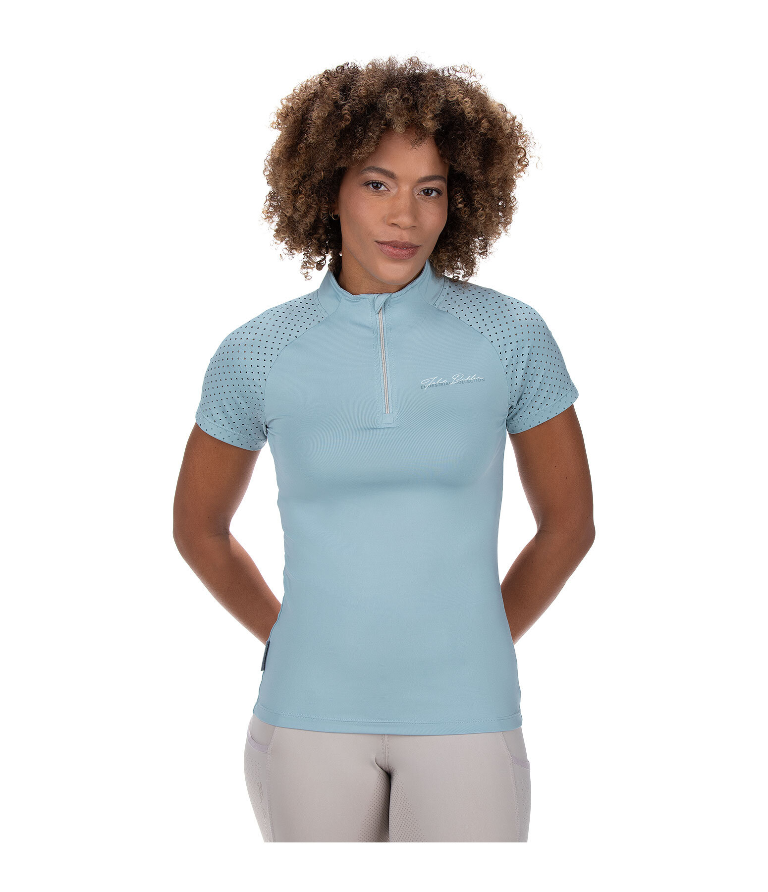 T-shirt funzionale con zip Julie