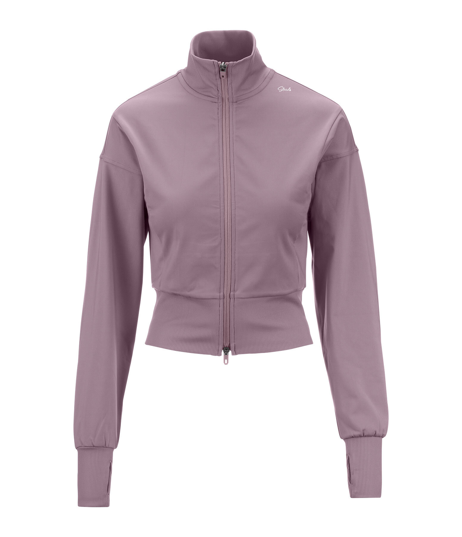 Felpa cropped con zip Leana