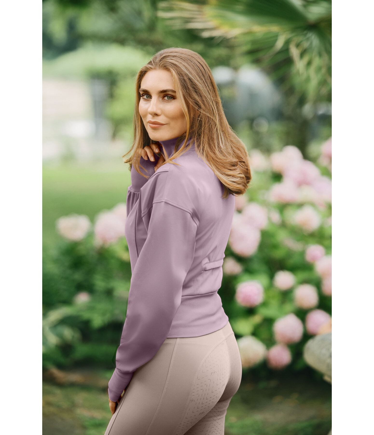 Felpa cropped con zip Leana