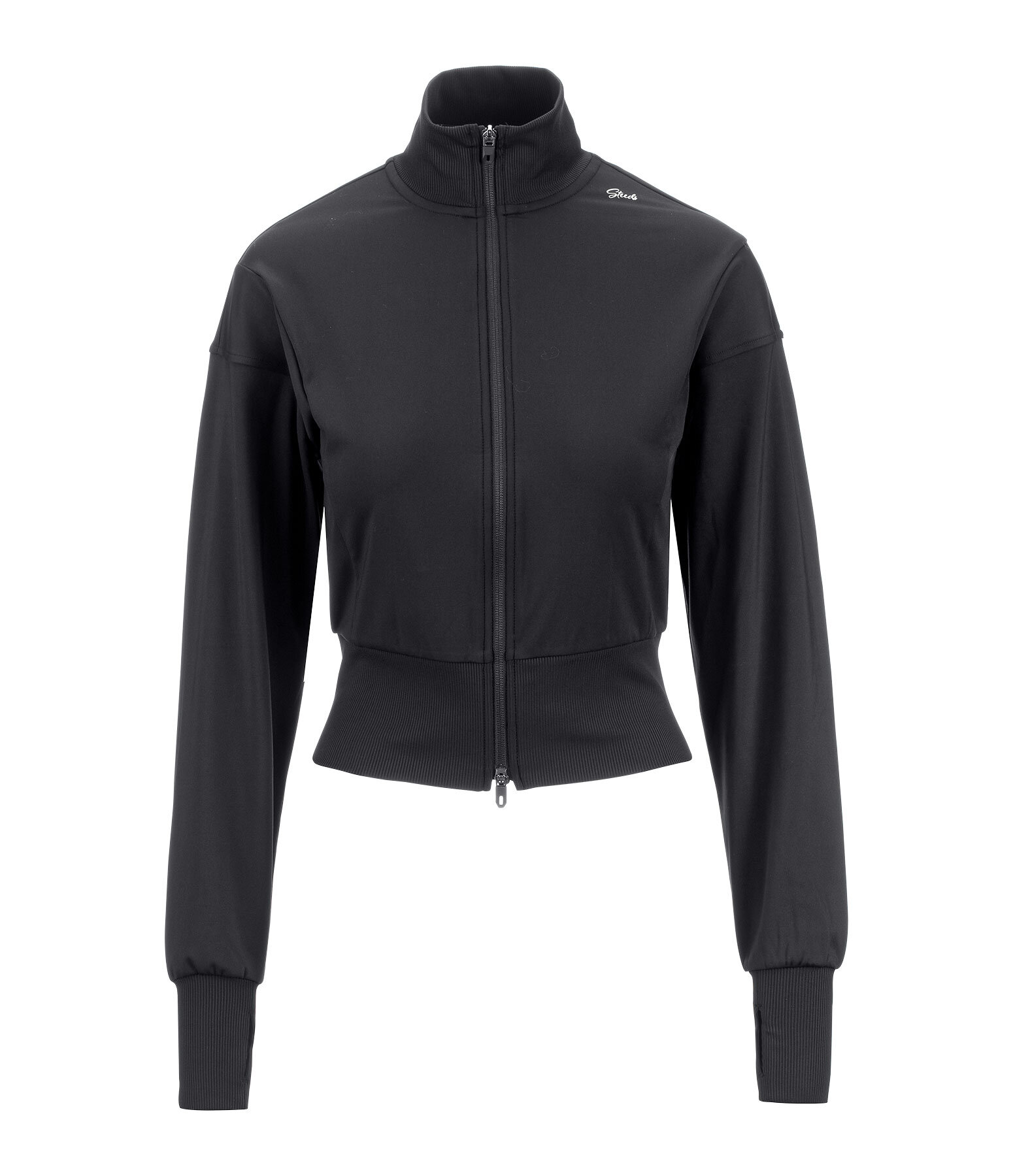 Felpa cropped con zip Leana