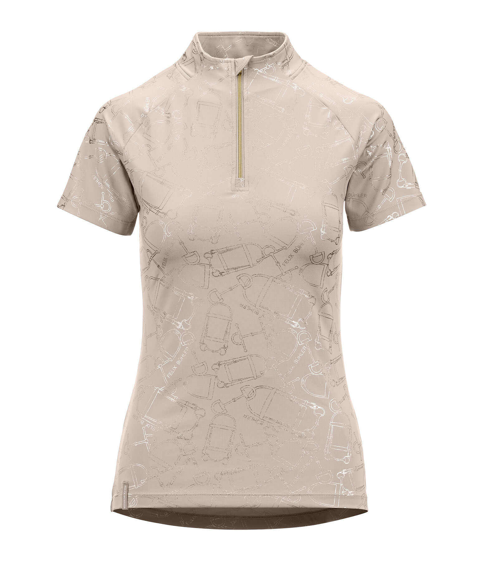 T-shirt funzionale con zip Amber