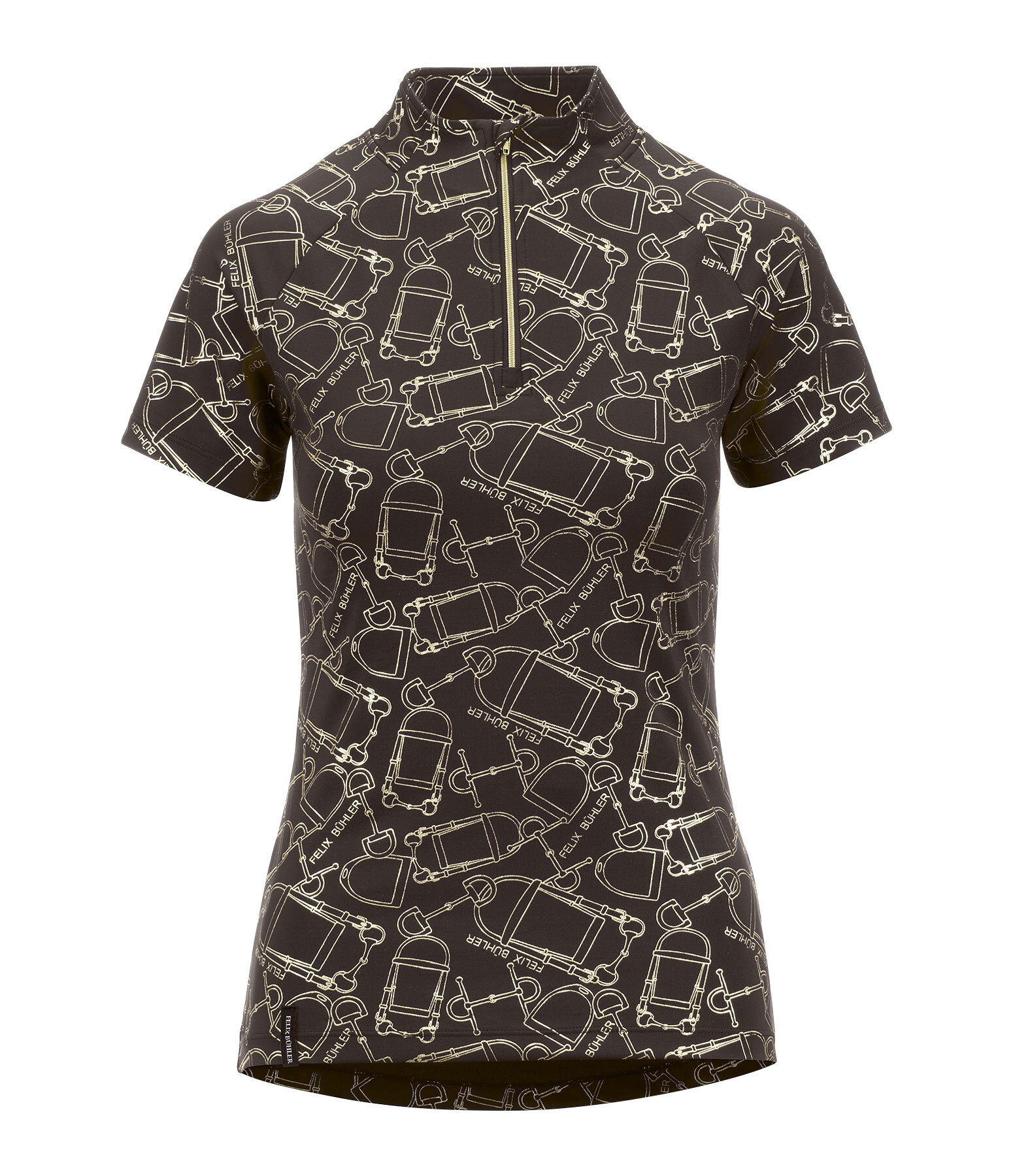 T-shirt funzionale con zip Amber