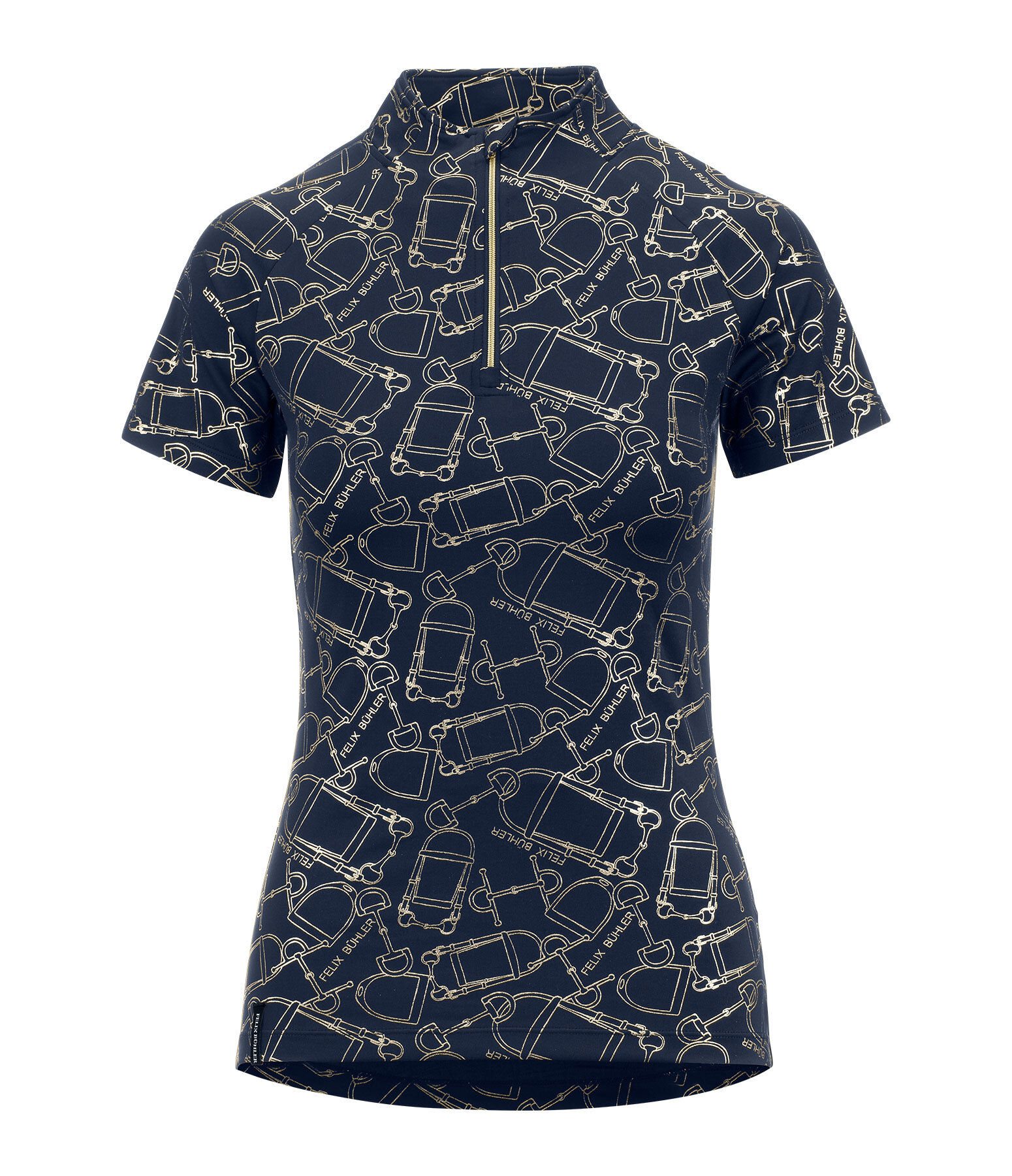 T-shirt funzionale con zip Amber