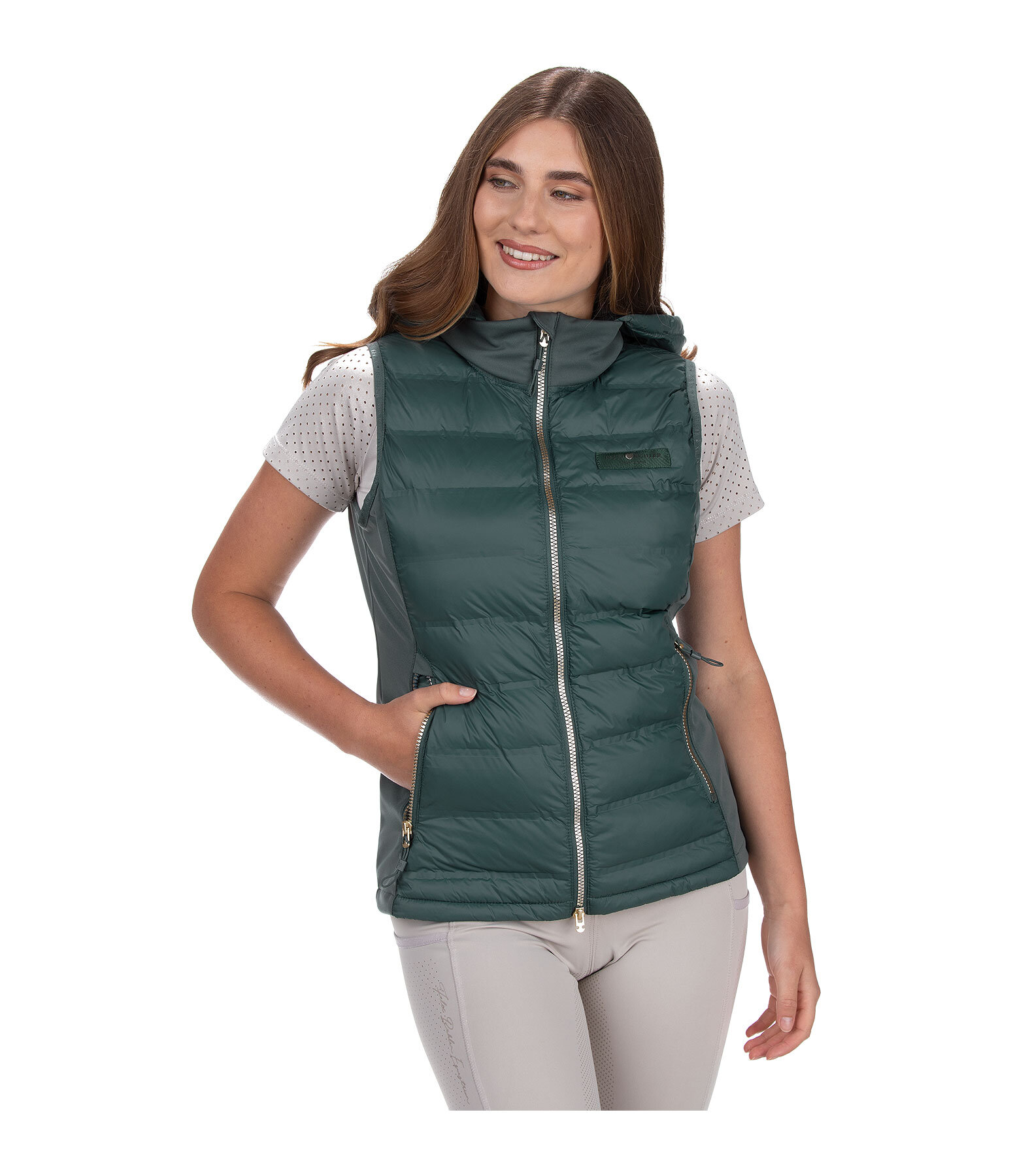 Gilet combinato con cappuccio Josy