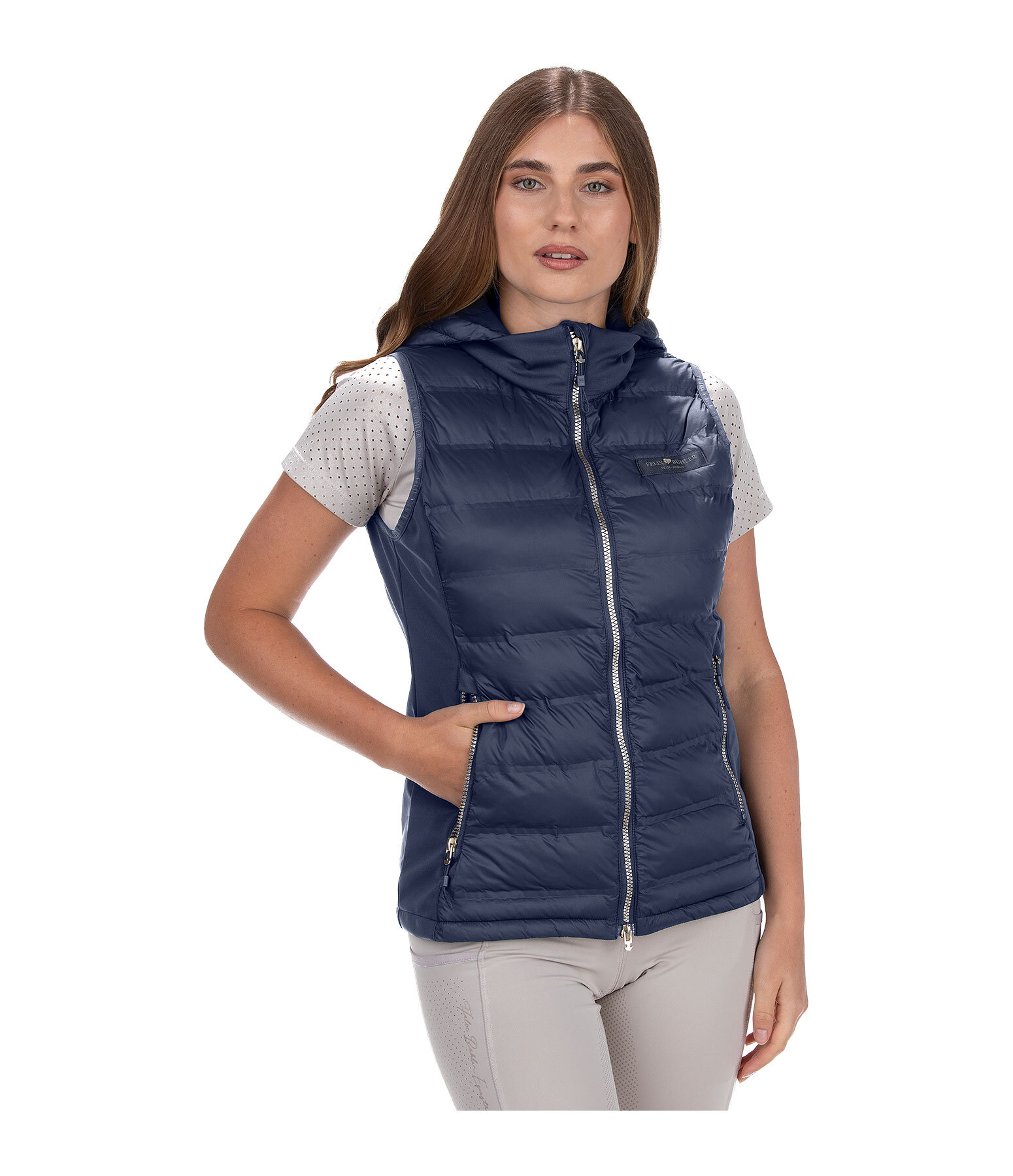 Gilet combinato con cappuccio Josy