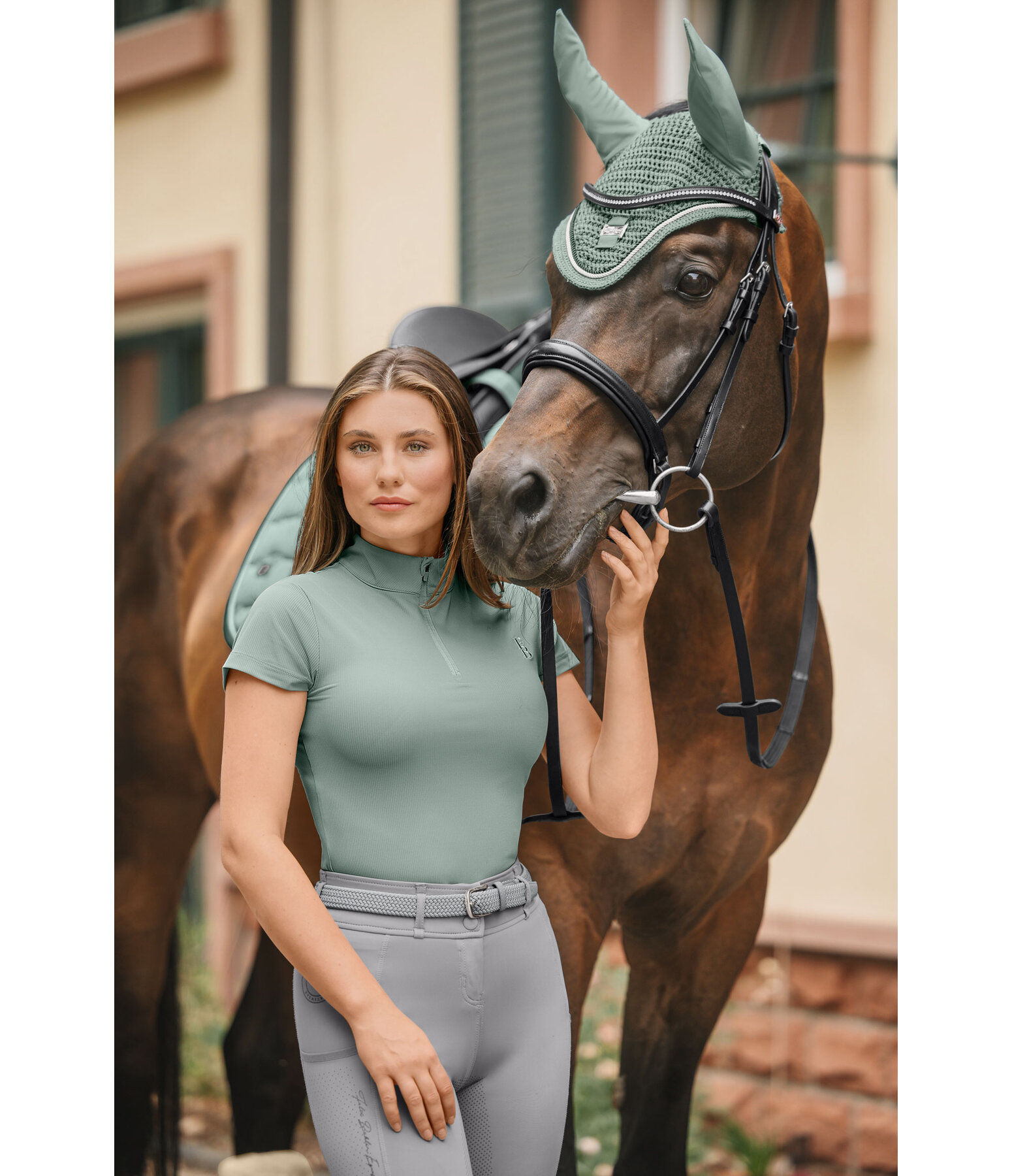 T-shirt funzionale con zip Jonna