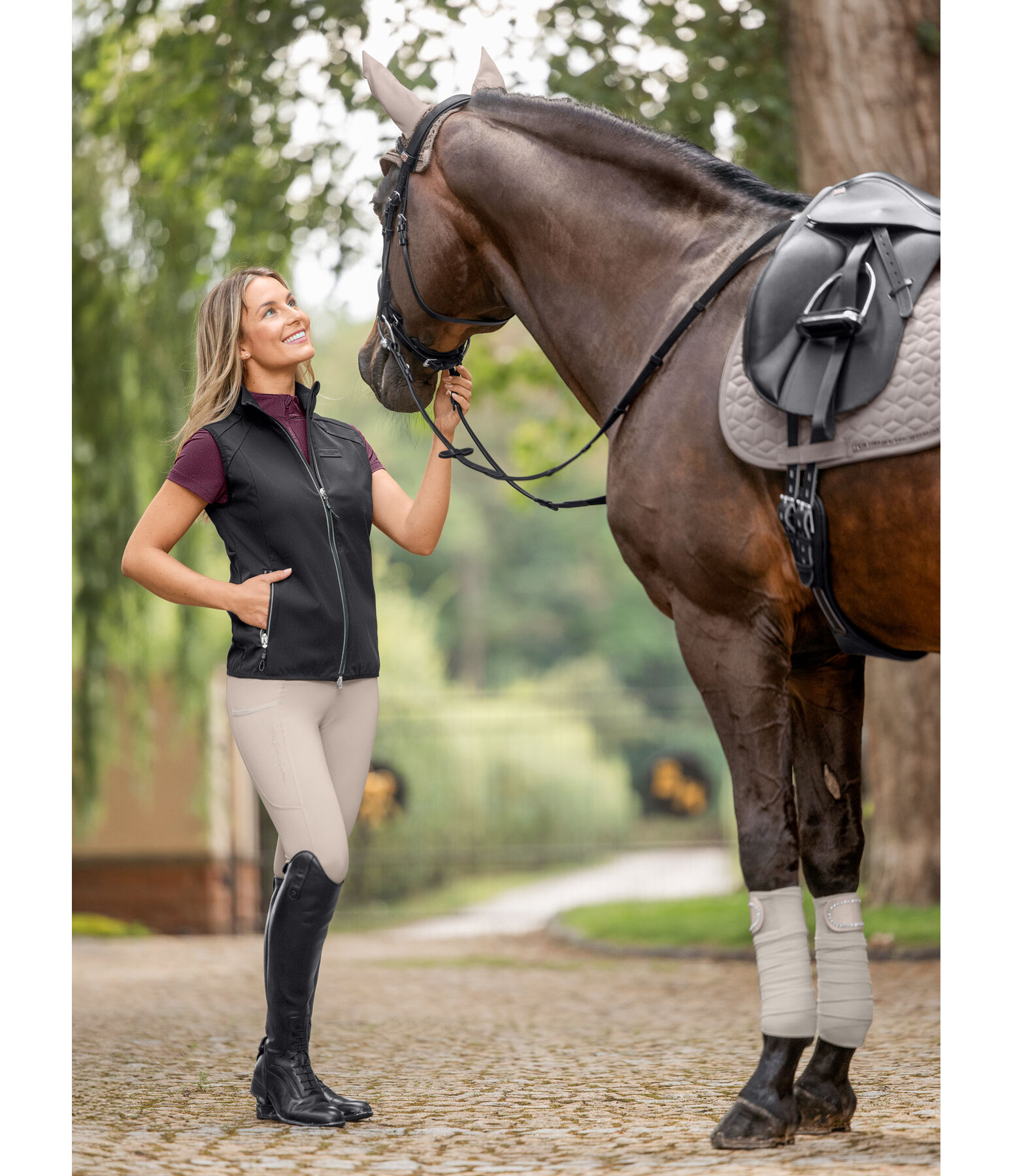 Gilet da equitazione softshell Leona