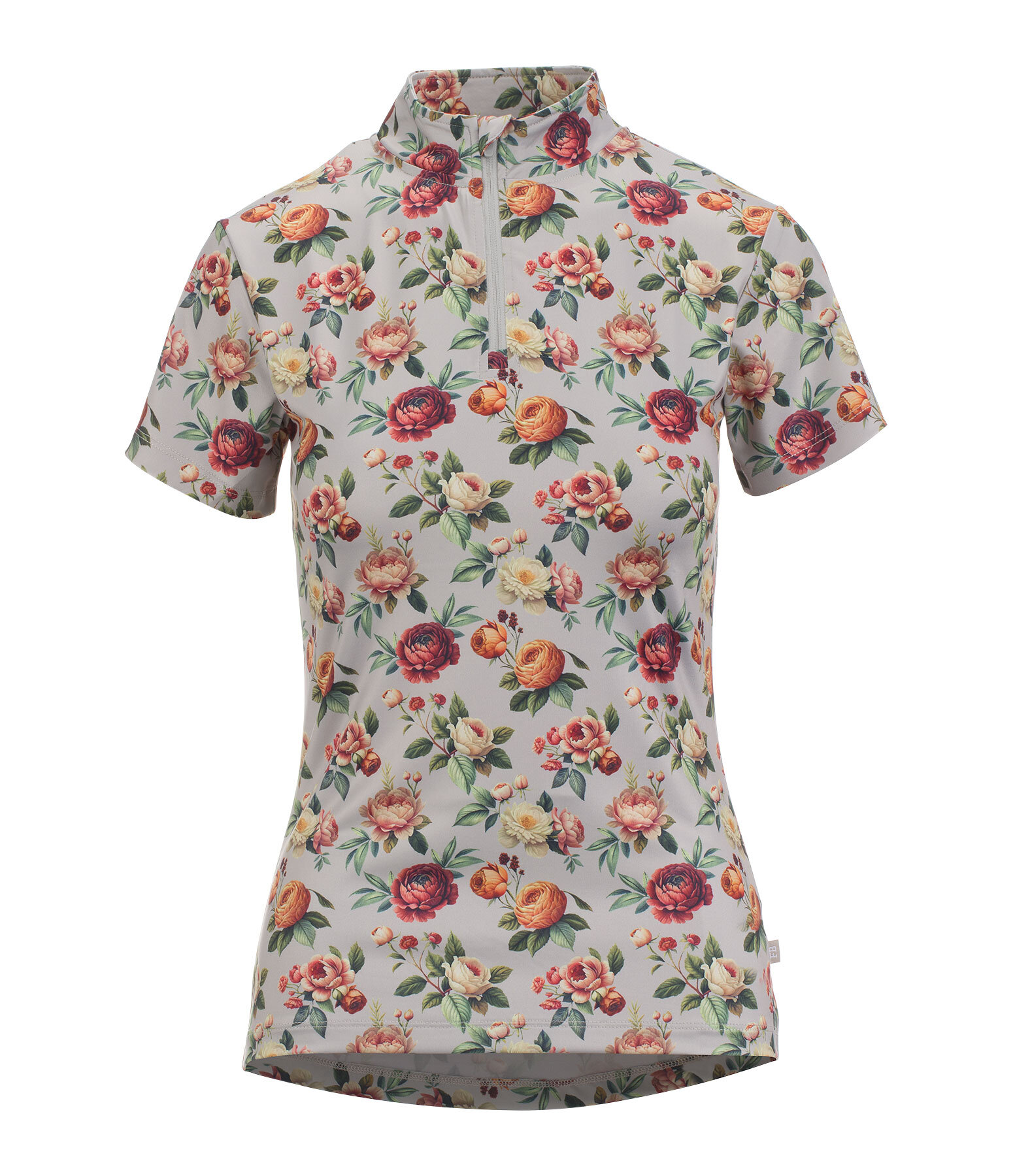 T-shirt funzionale con zip Fleur