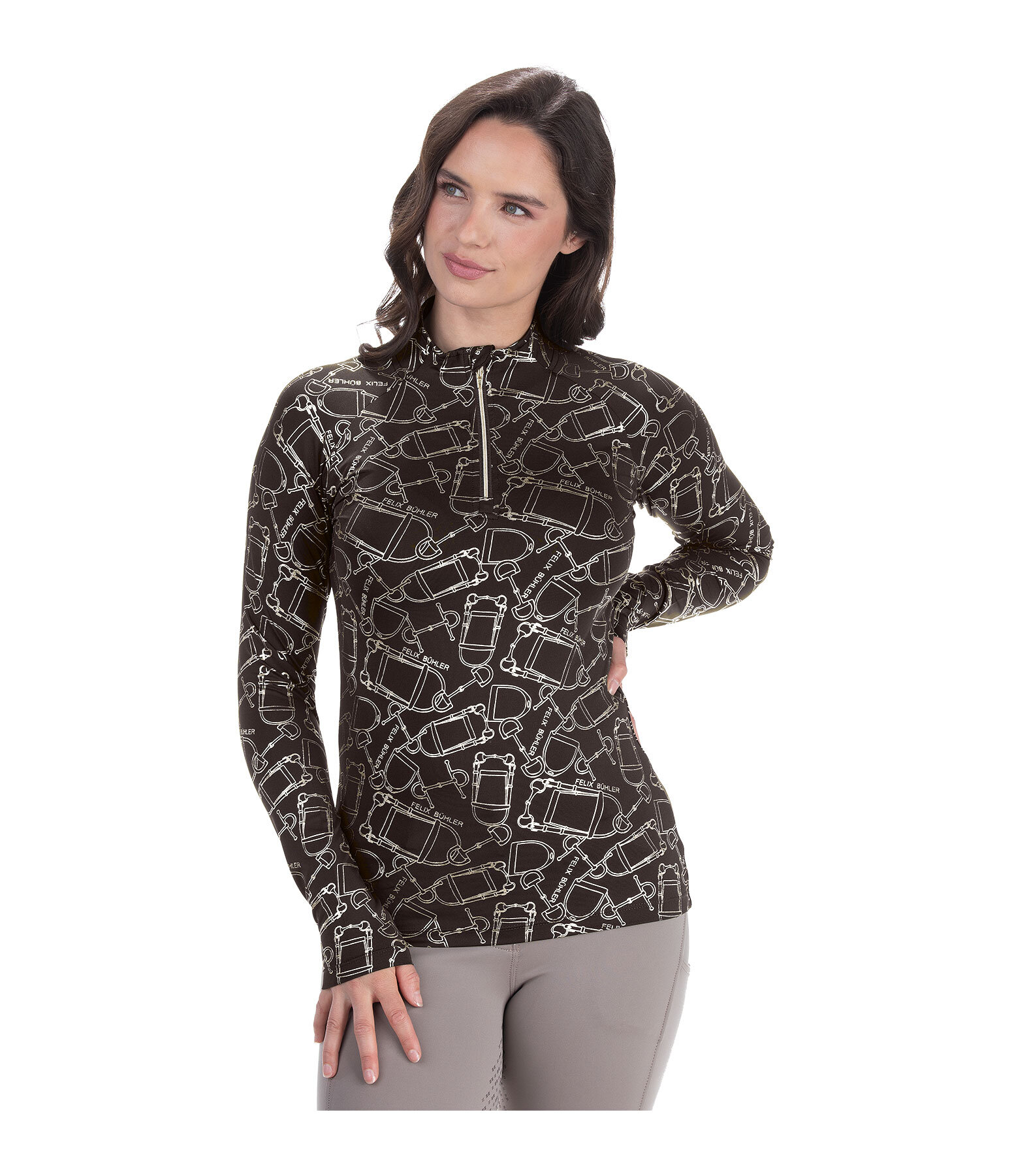 Maglia funzionale con zip Julia