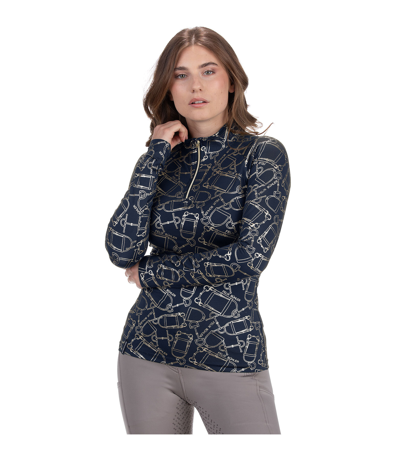 Maglia funzionale con zip Julia