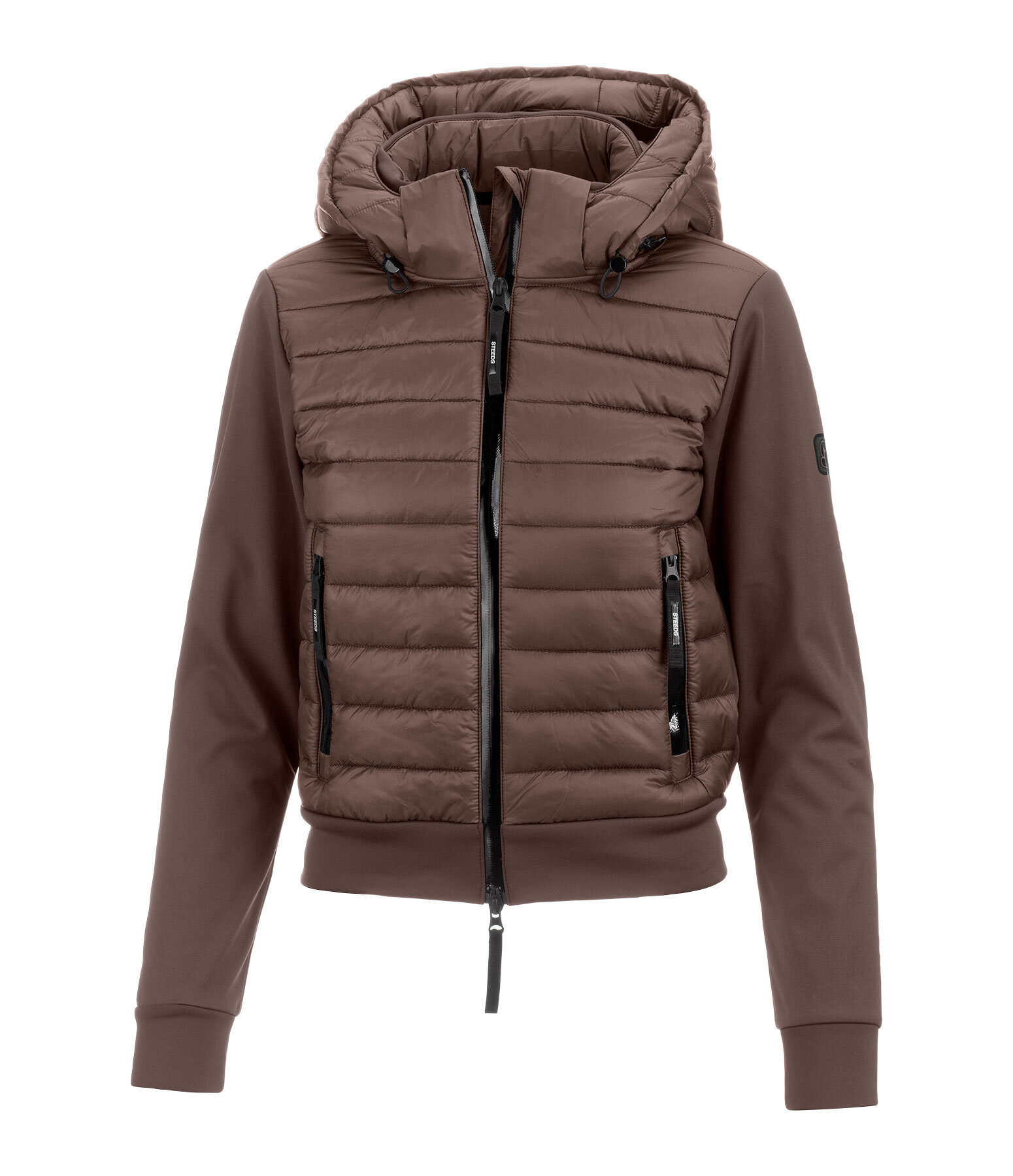 Giacca da equitazione combinata softshell con cappuccio Sabine