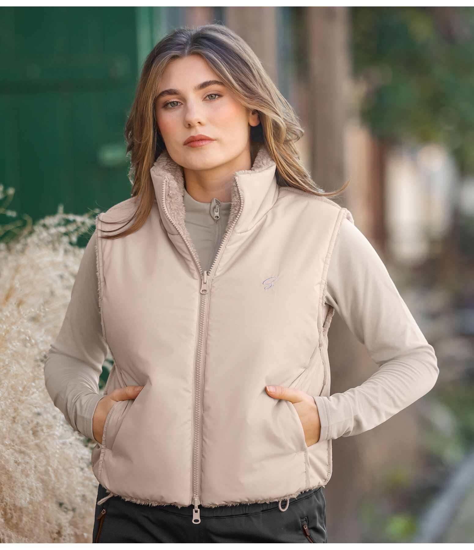 Gilet reversibile in pelliccia sintetica Kathrin