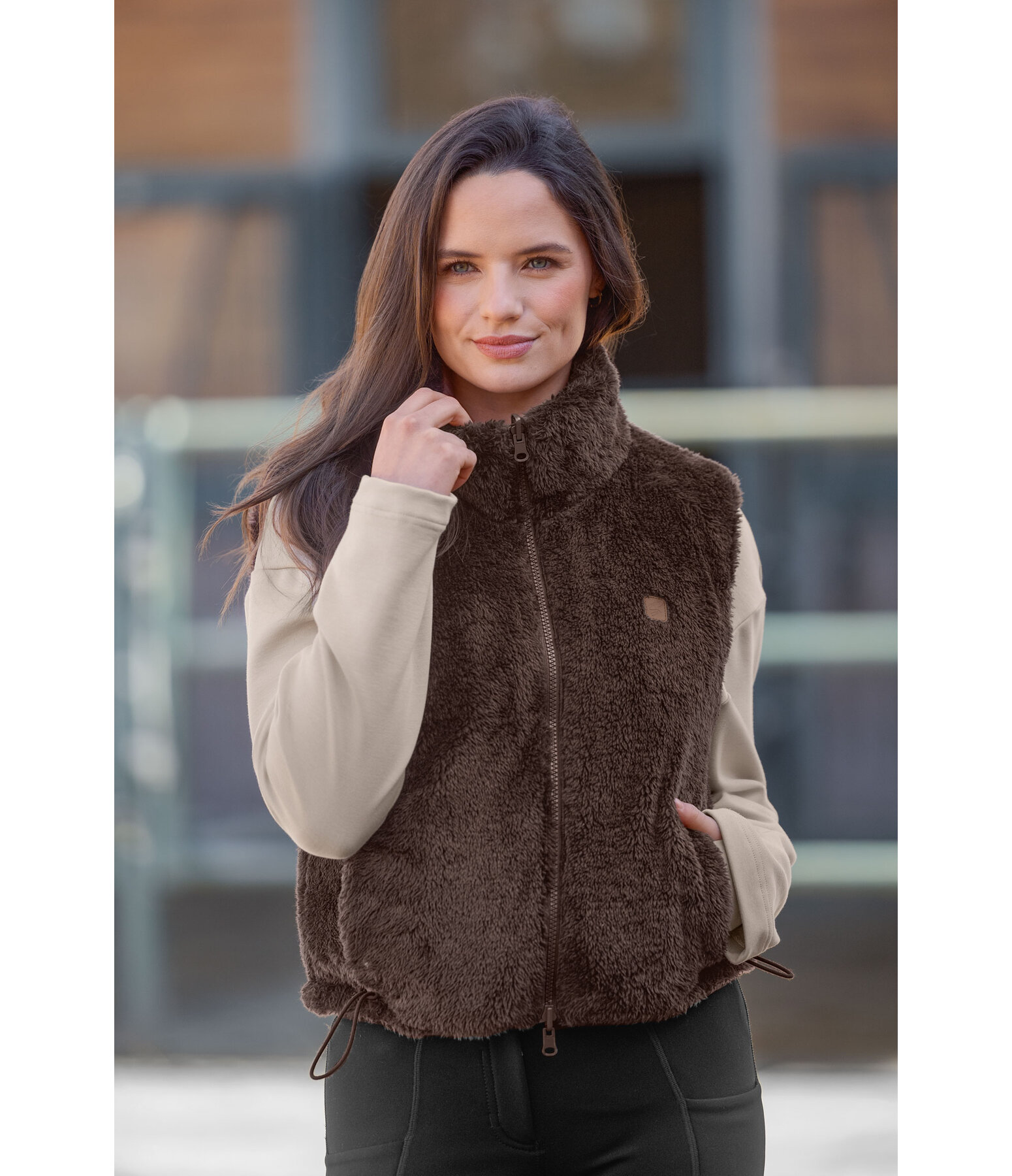 Gilet reversibile in pelliccia sintetica Kathrin