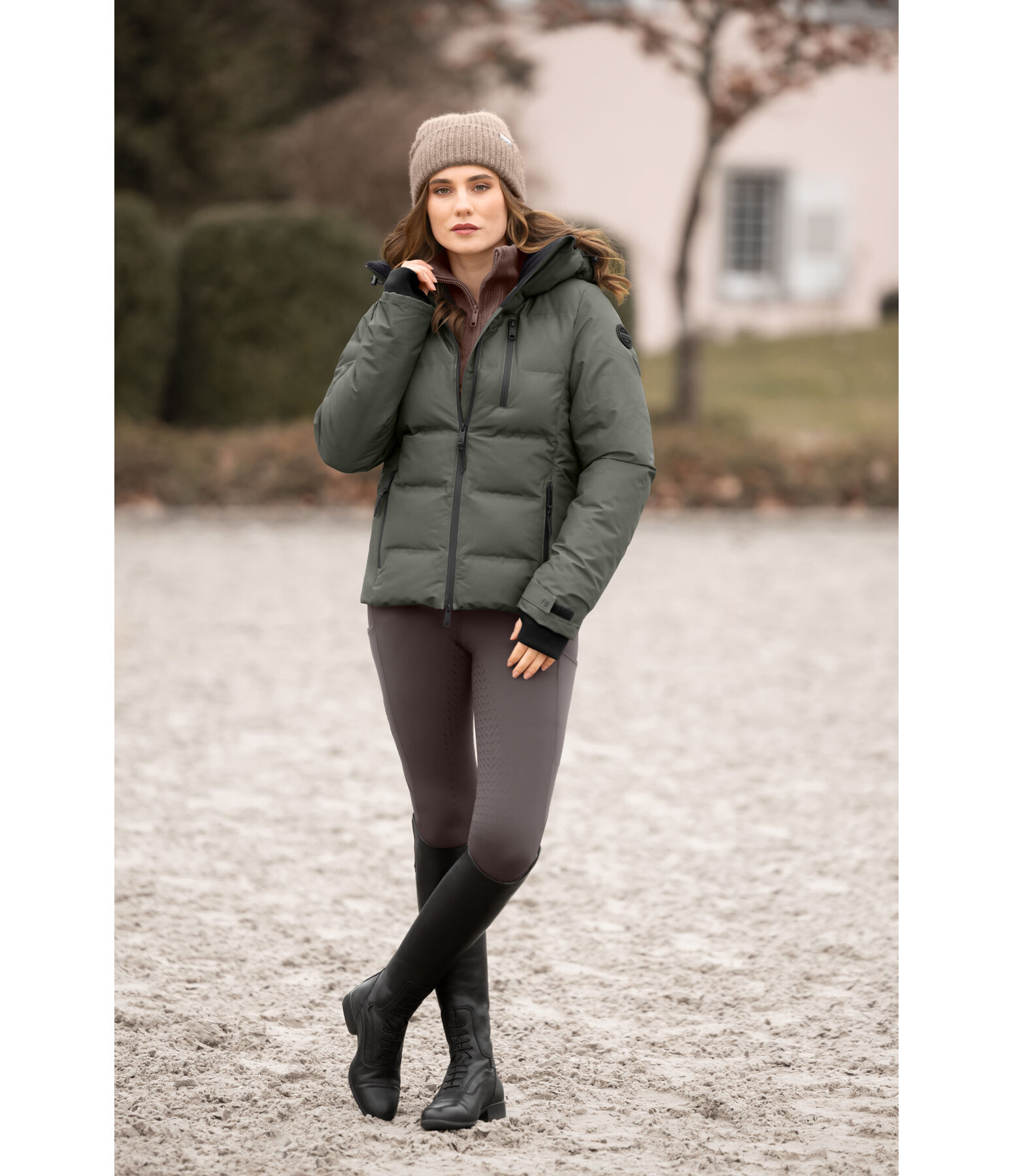 Giacca da equitazione funzionale con cappuccio Hailey