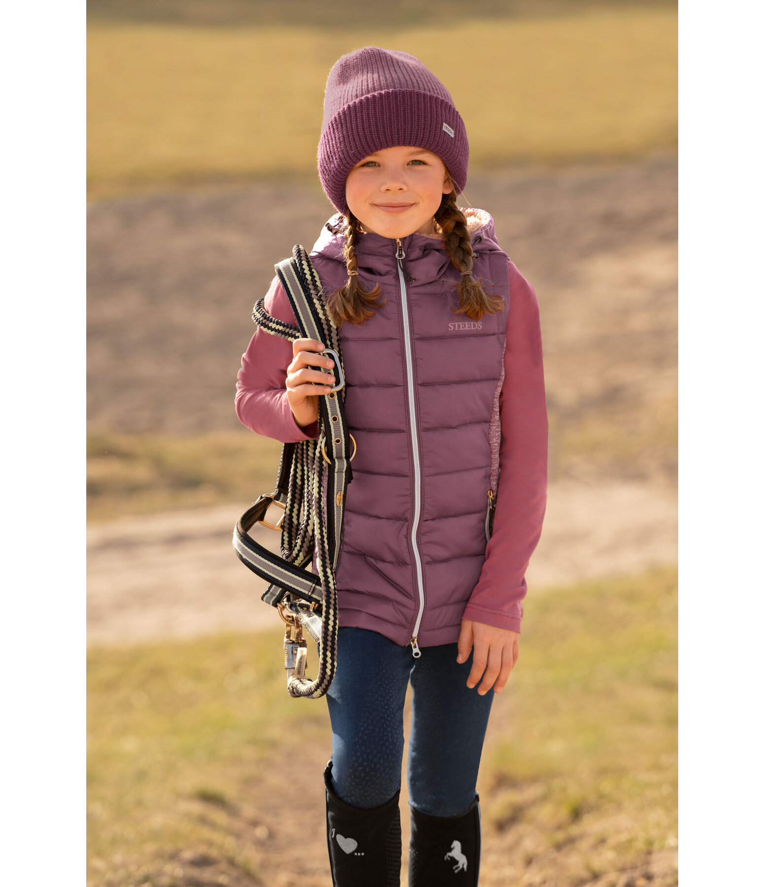 Gilet combinato con cappuccio per bambini Shana