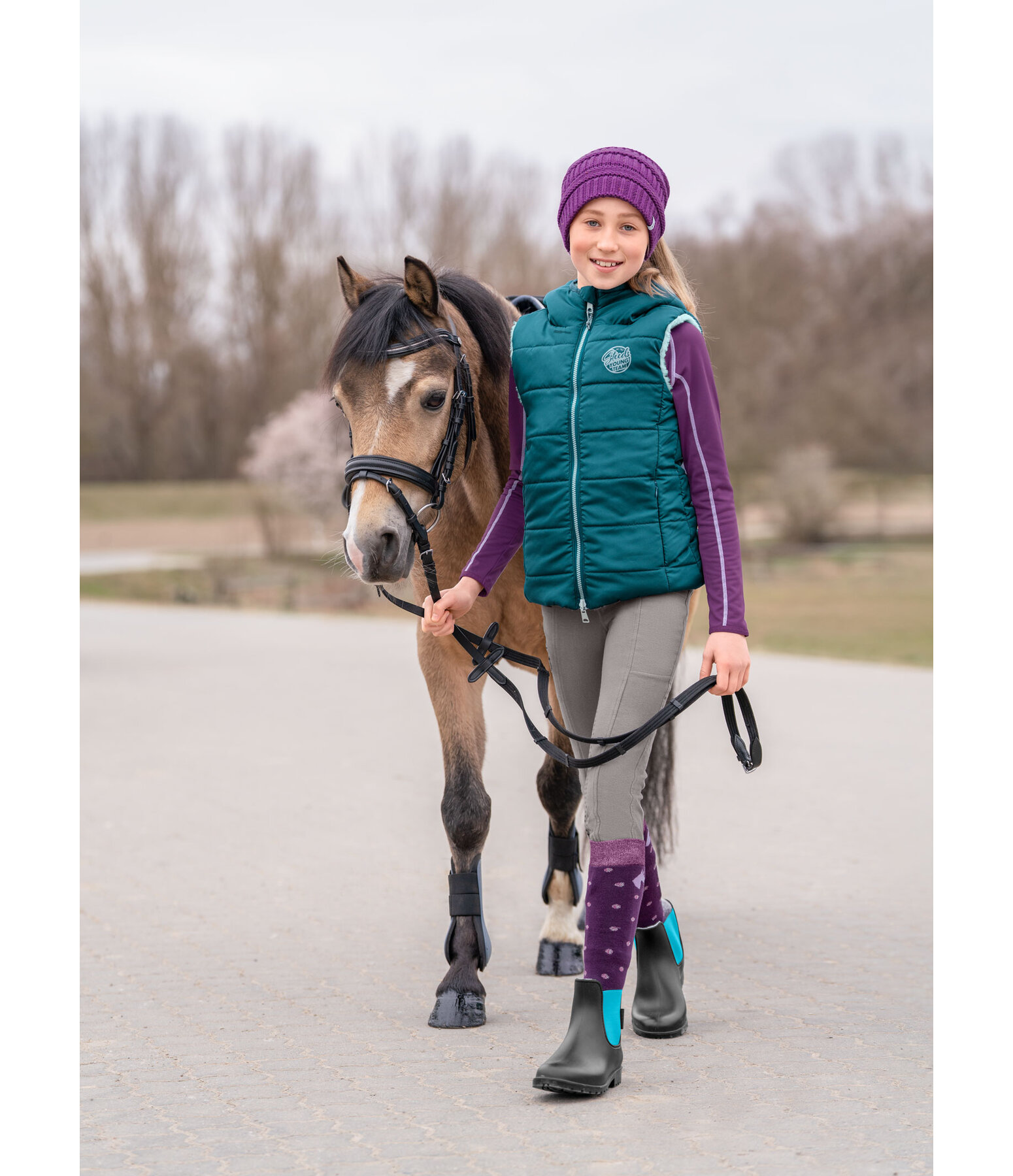 Gilet da equitazione reversibile per bambini Solina