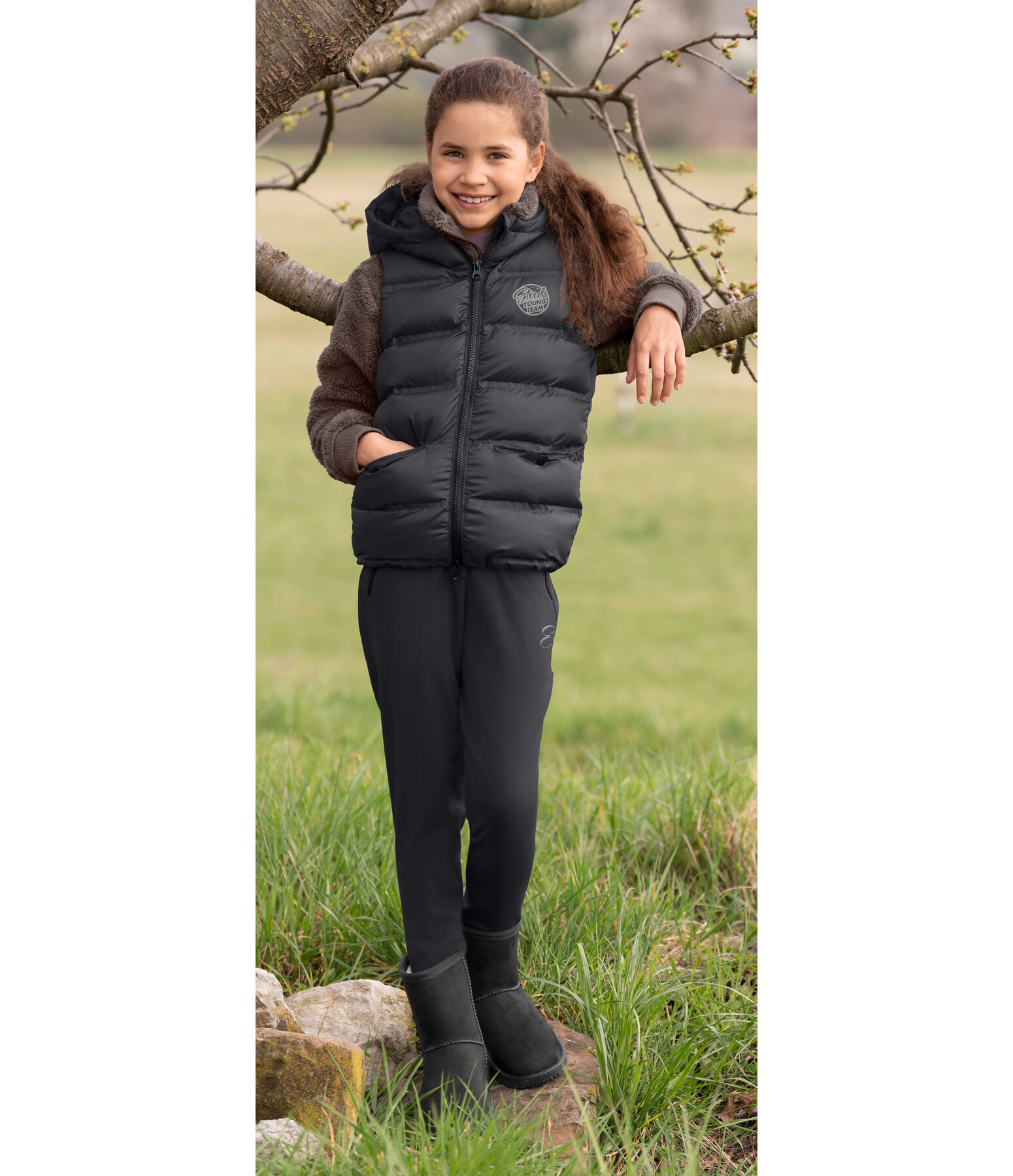 Gilet da equitazione con cappuccio per bambini Calla