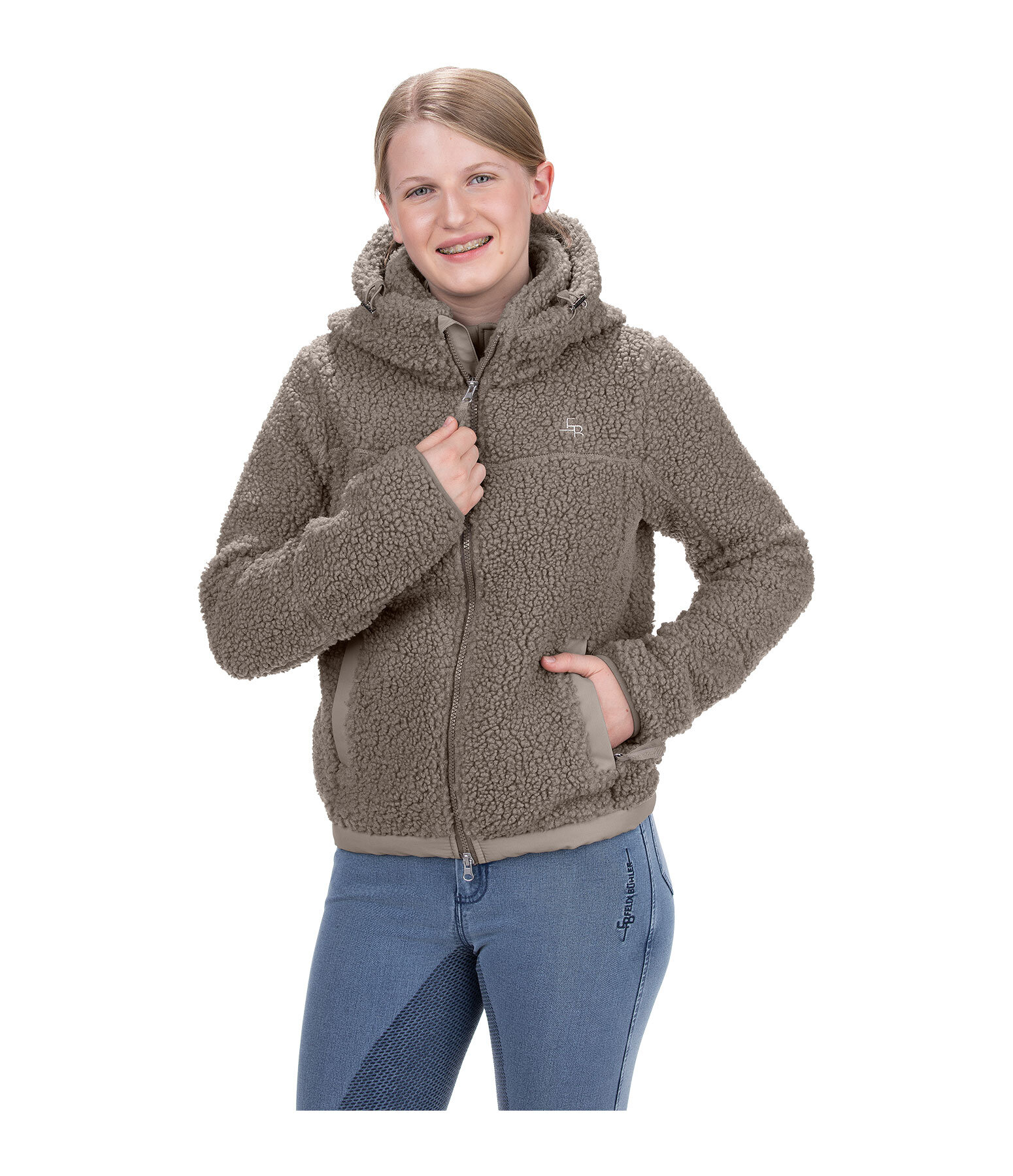 Felpa in pelliccia sintetica con cappuccio per bambini Jean