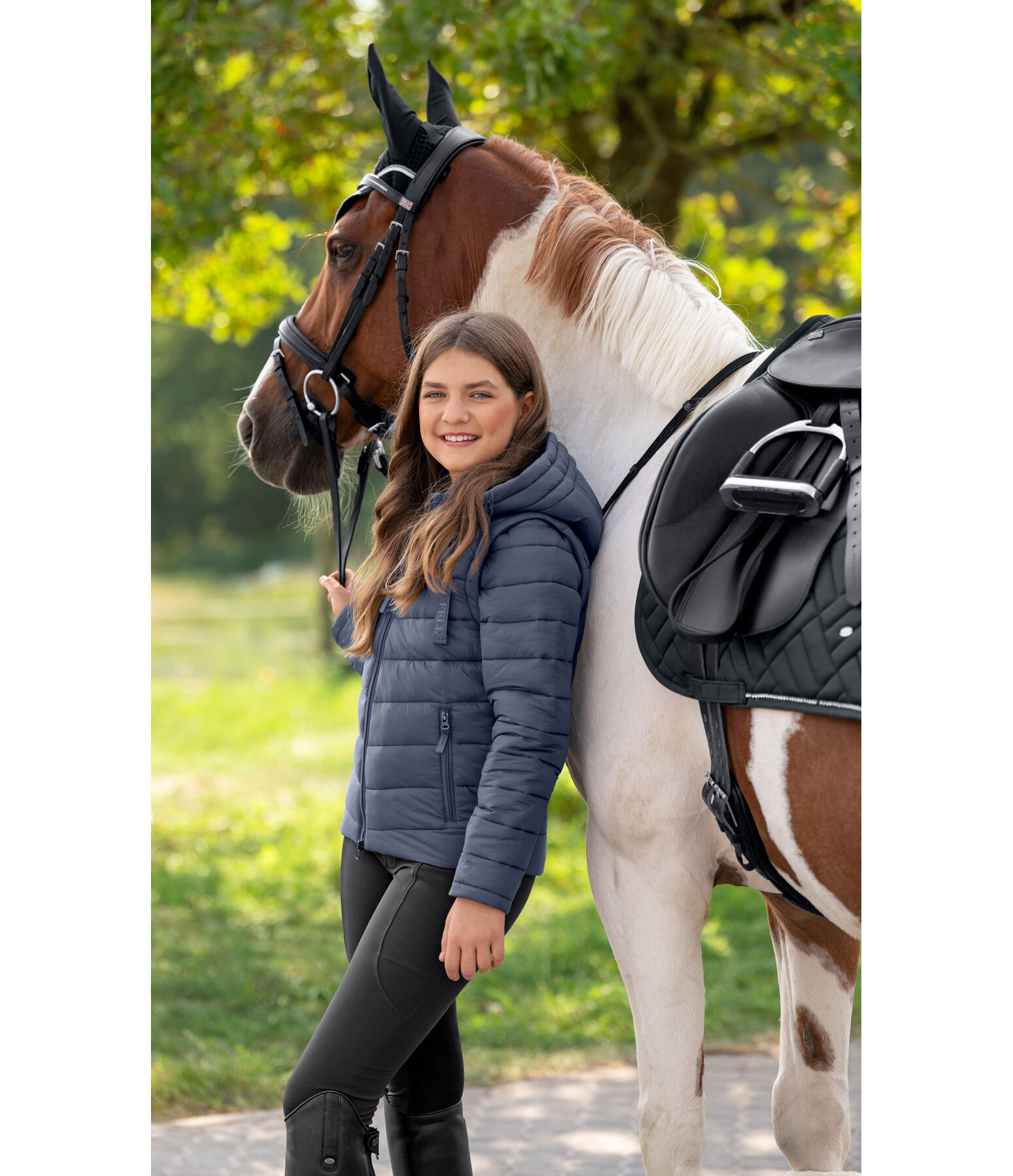 Giacca trapuntata 2 in 1 con cappuccio per bambini Noemie