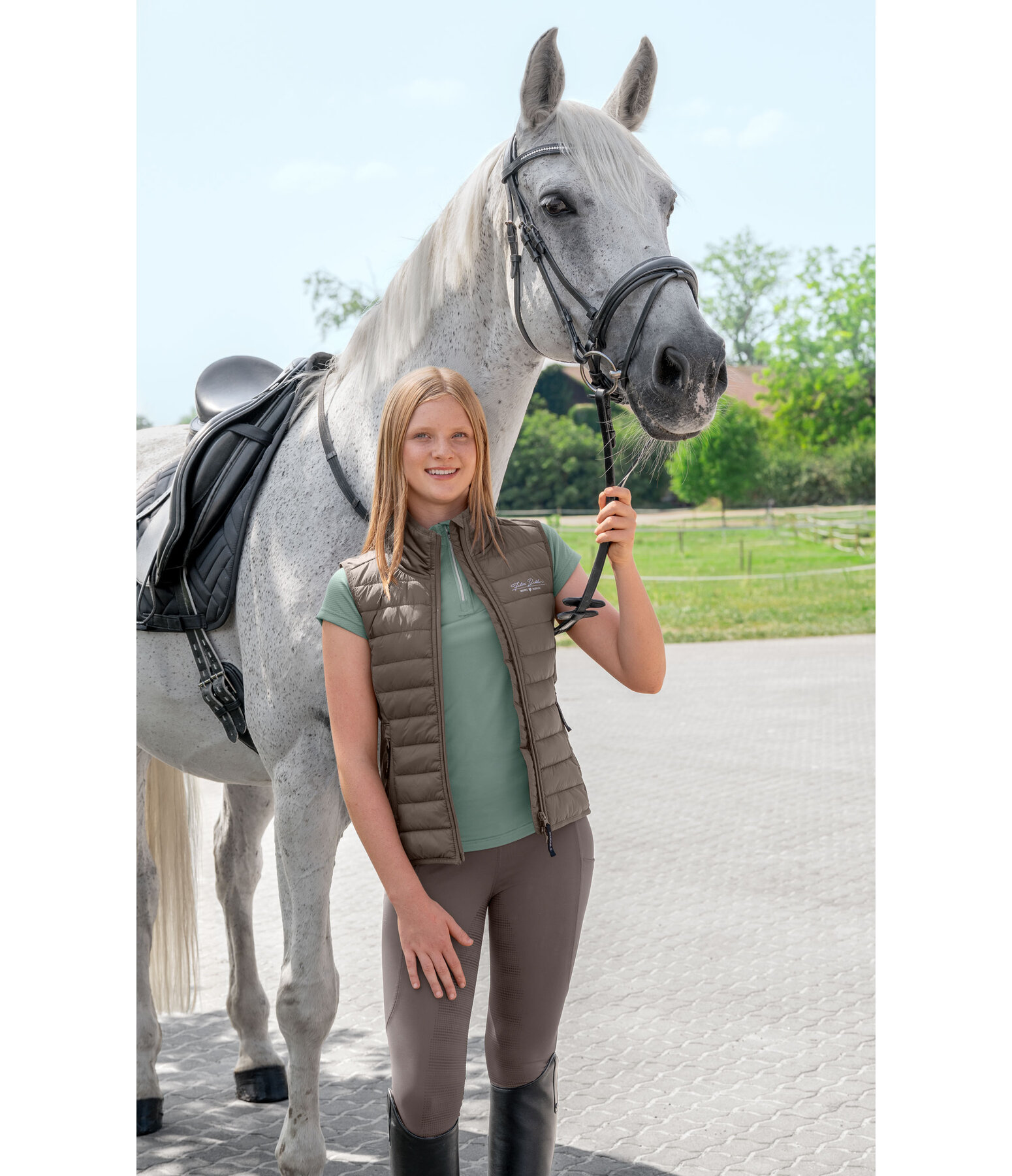 Gilet da equitazione combinato per bambini Diana