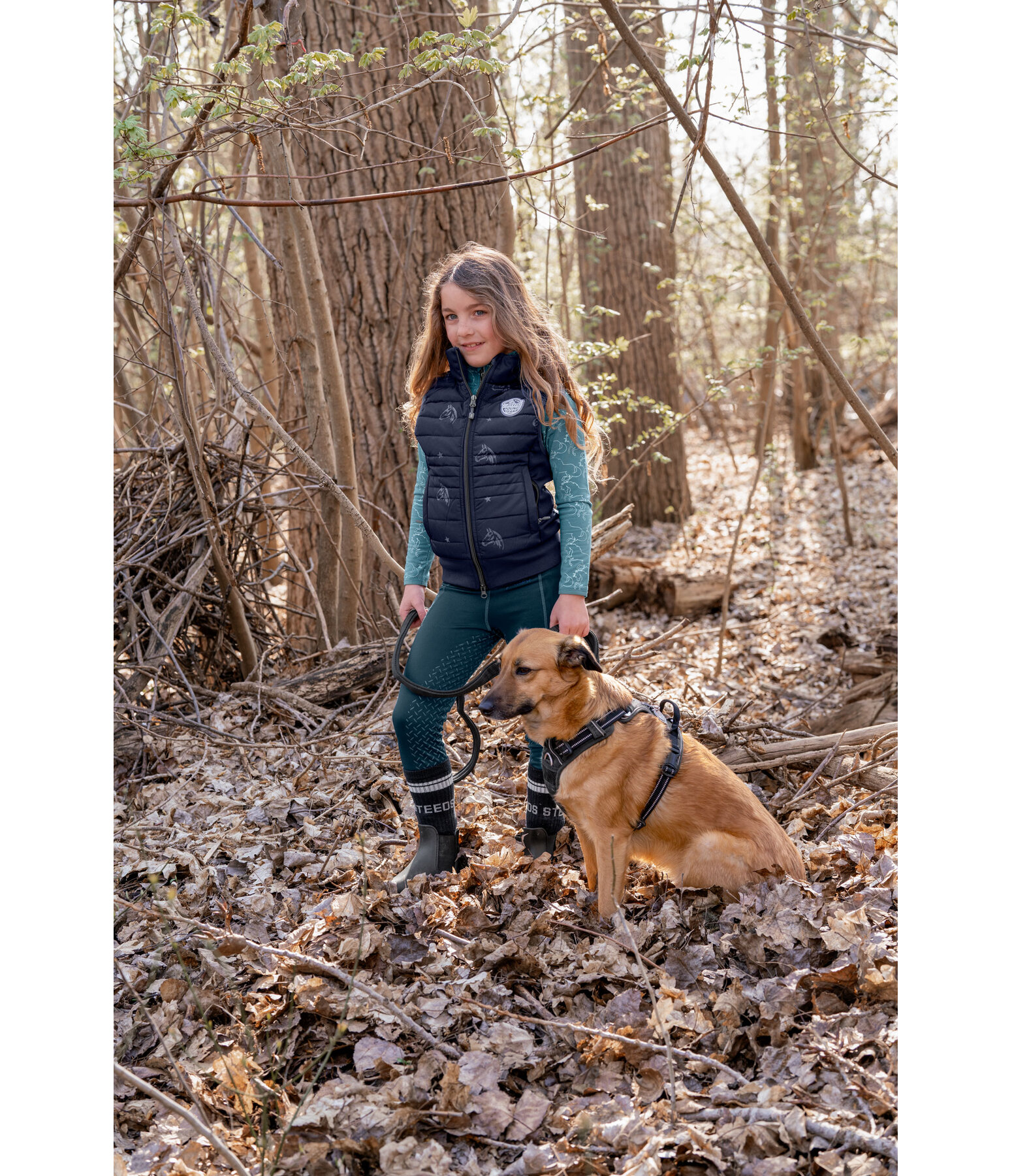 Gilet da equitazione combinato per bambini Shine