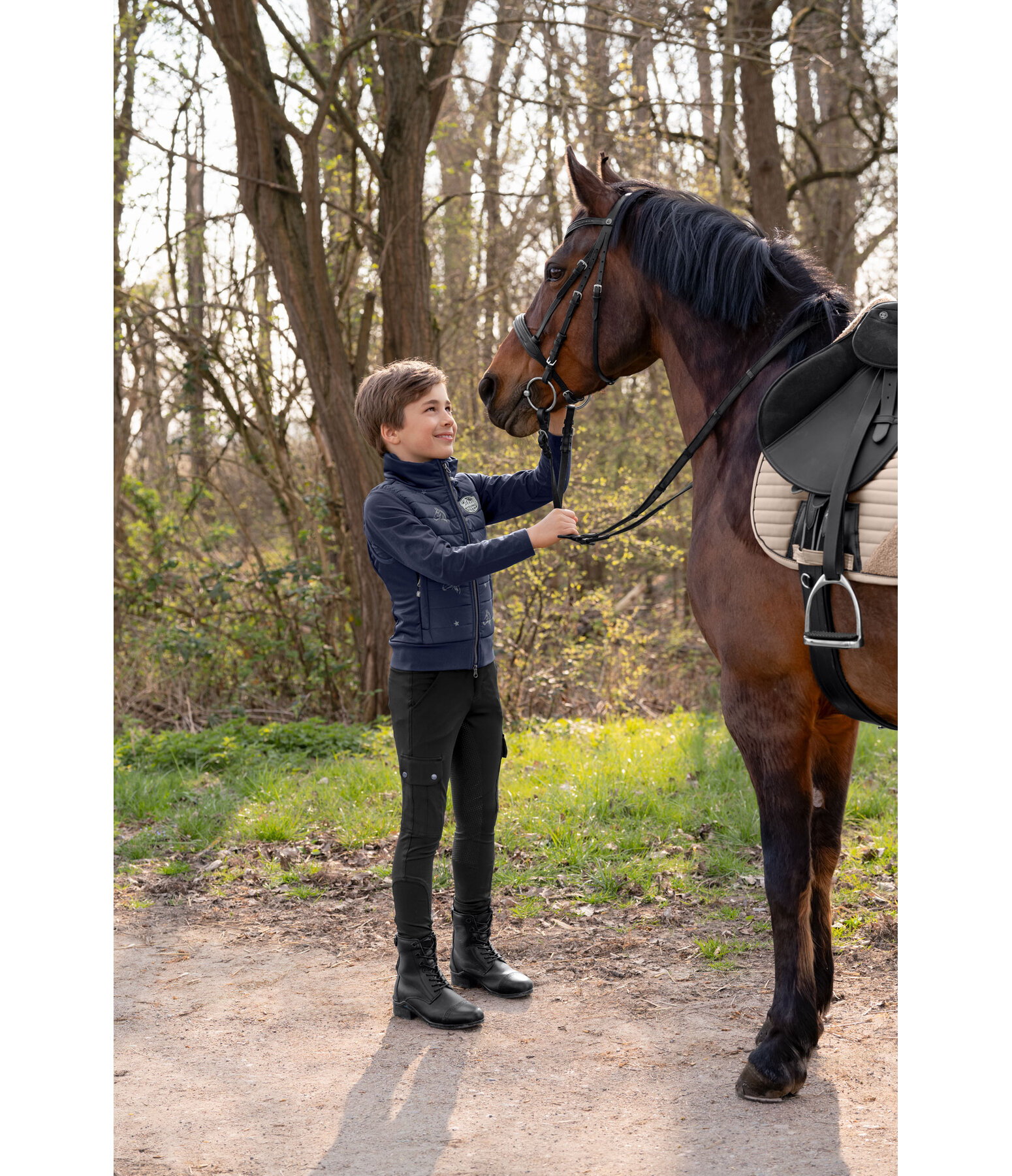 Gilet da equitazione combinato per bambini Shine