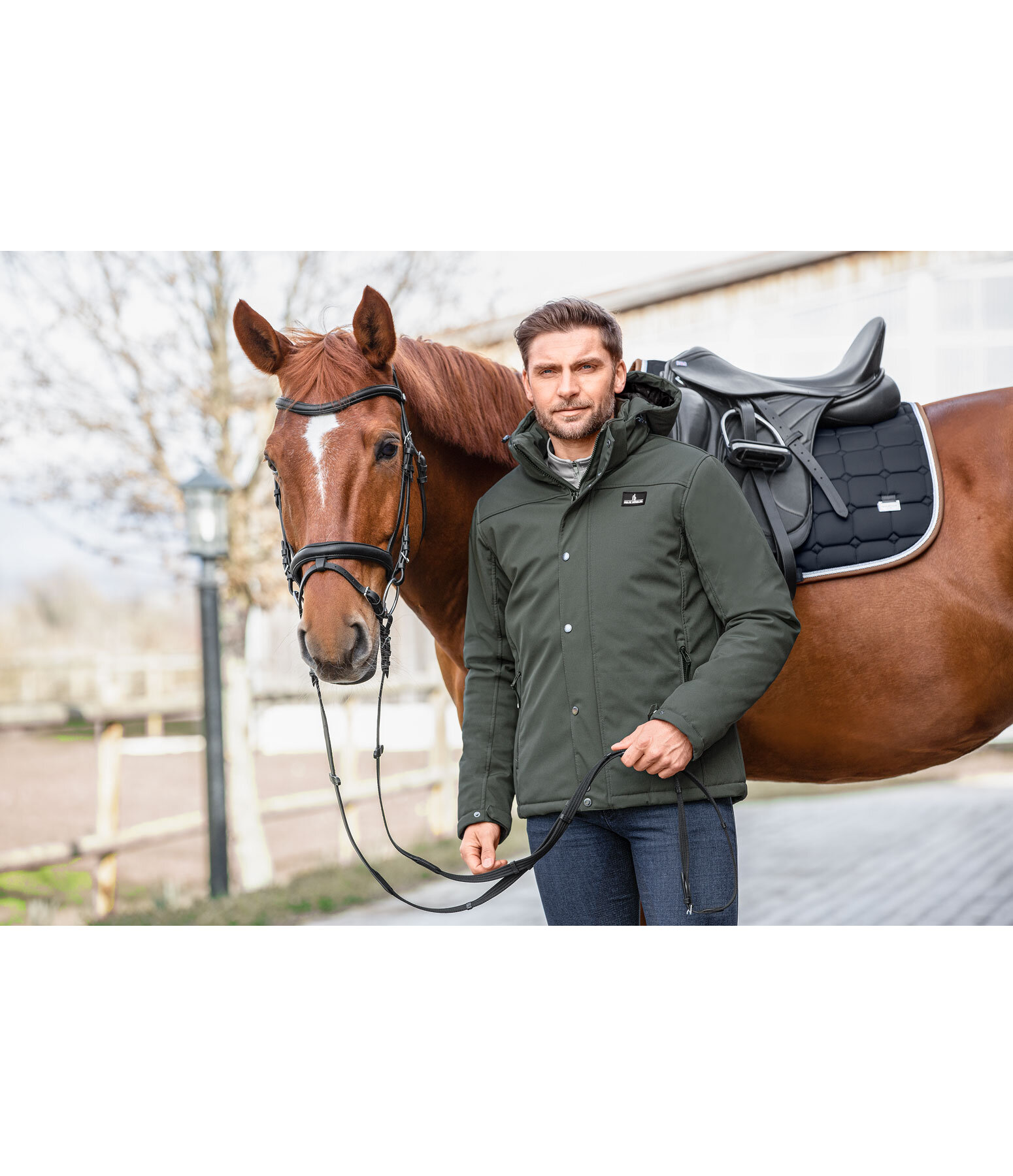 Giacca da equitazione invernale softshell da uomo Bozeman