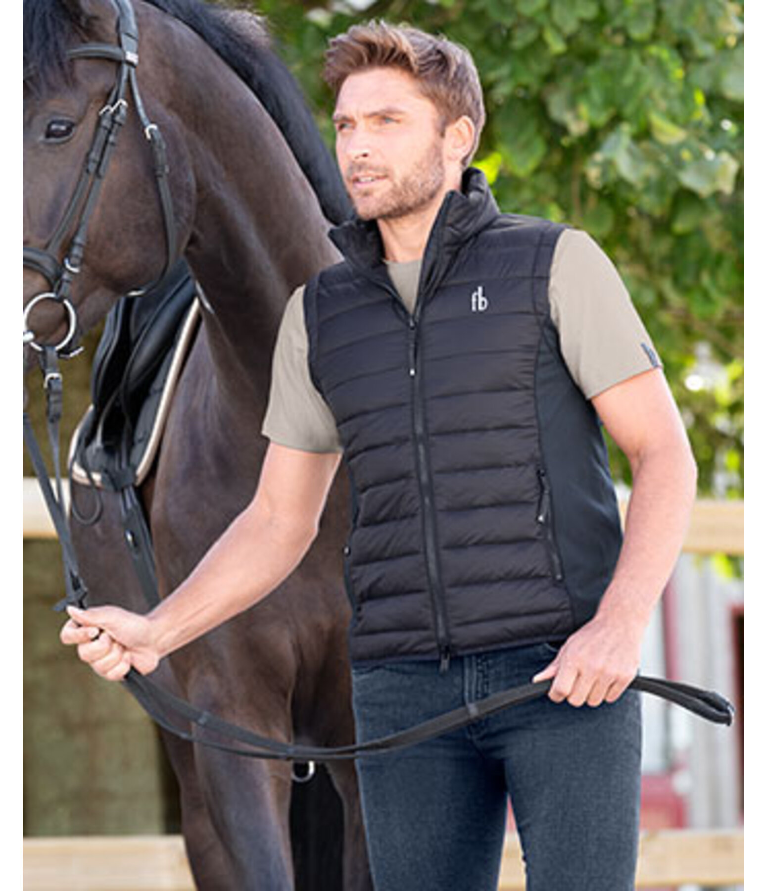 Gilet da equitazione combinato da uomo Dexter