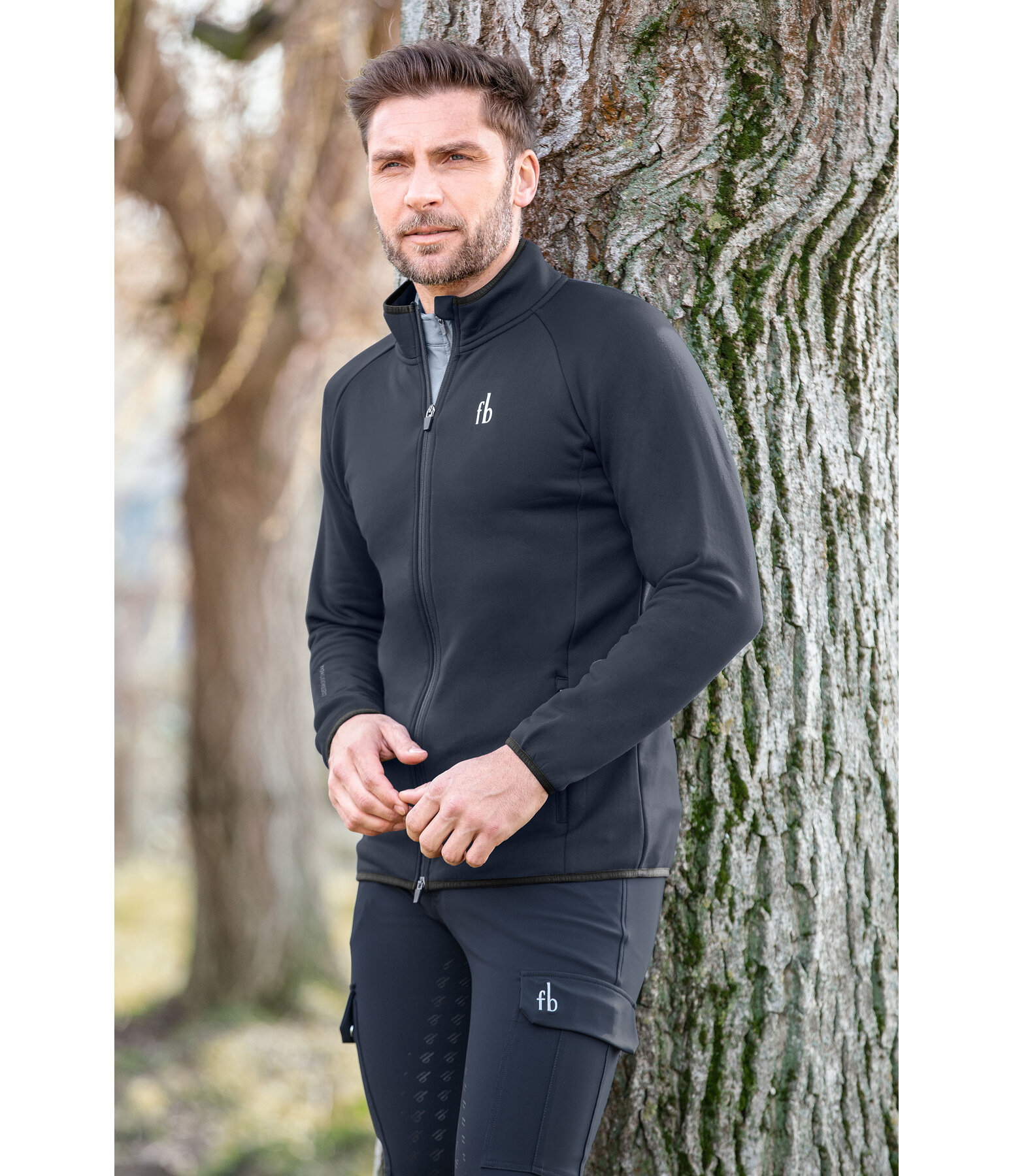 Felpa con zip Performance Stretch da uomo Addison