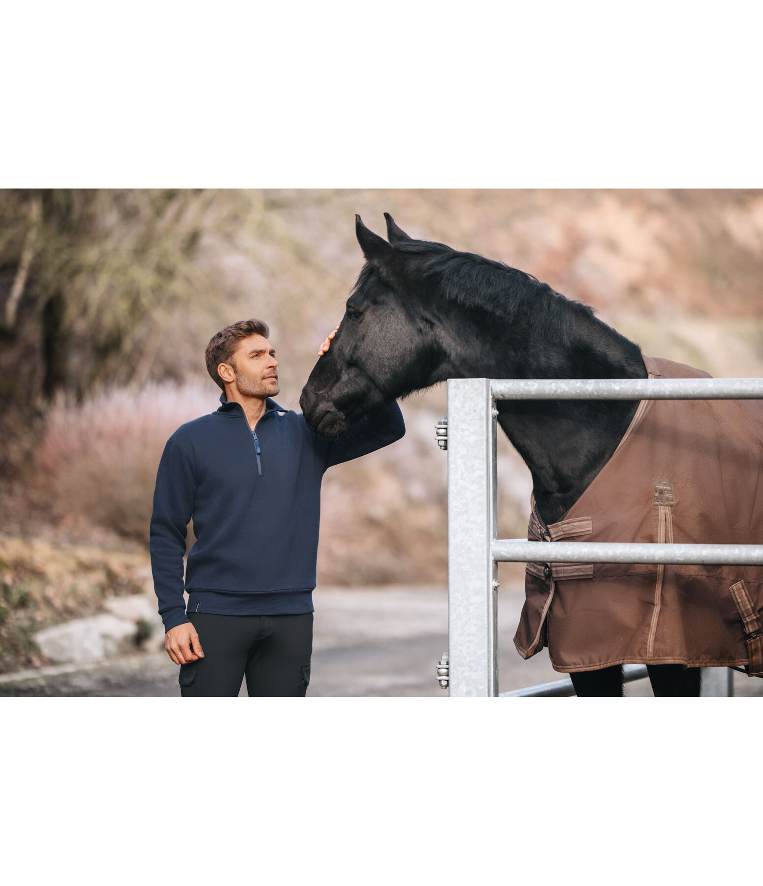 Felpa con mezza zip da uomo Portland