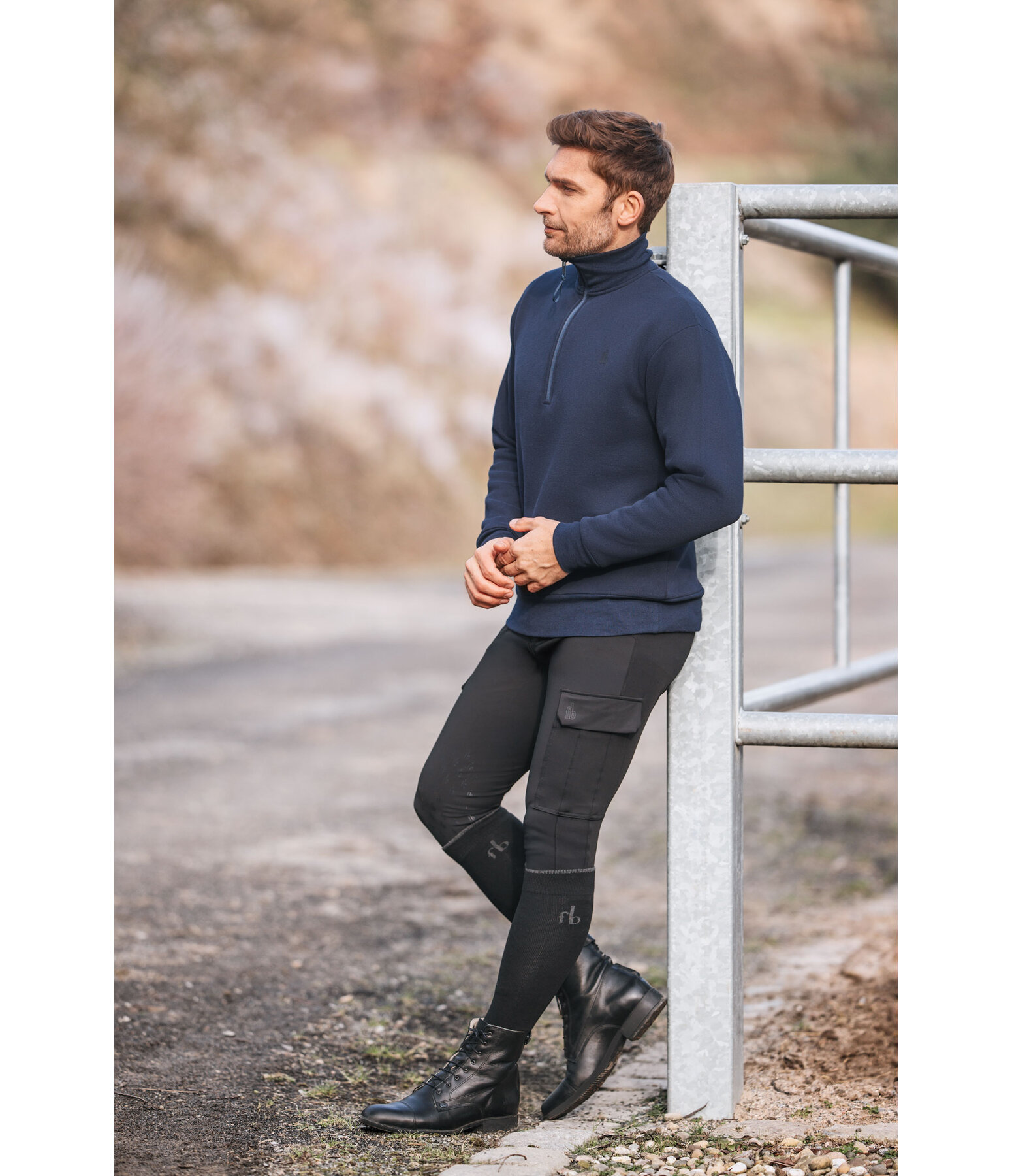 Felpa con mezza zip da uomo Portland