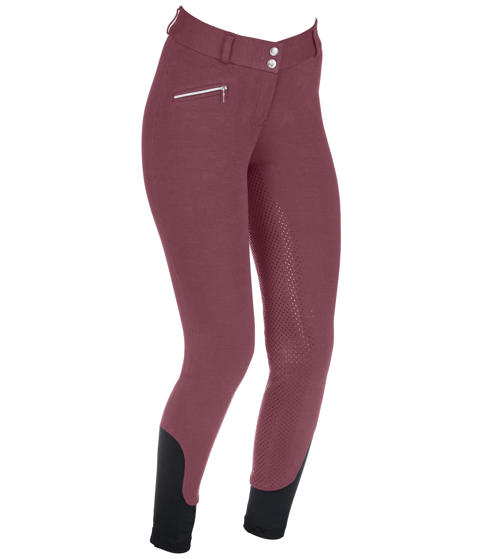 Pantaloni Da Equitazione Kerbl Per Bambini - Basicplus, Blu, Cotone Elastico Con Antiscivolo