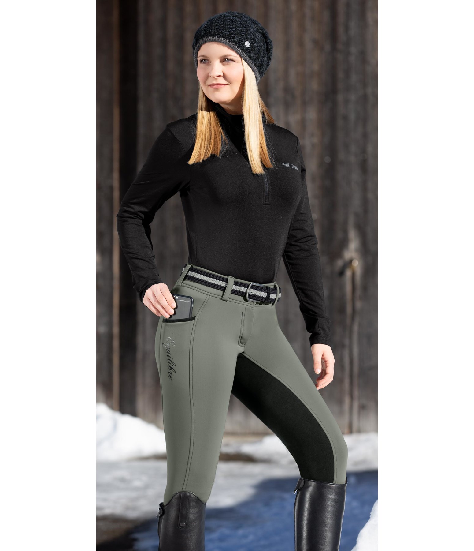 Pantaloni da equitazione termici full seat Annelie