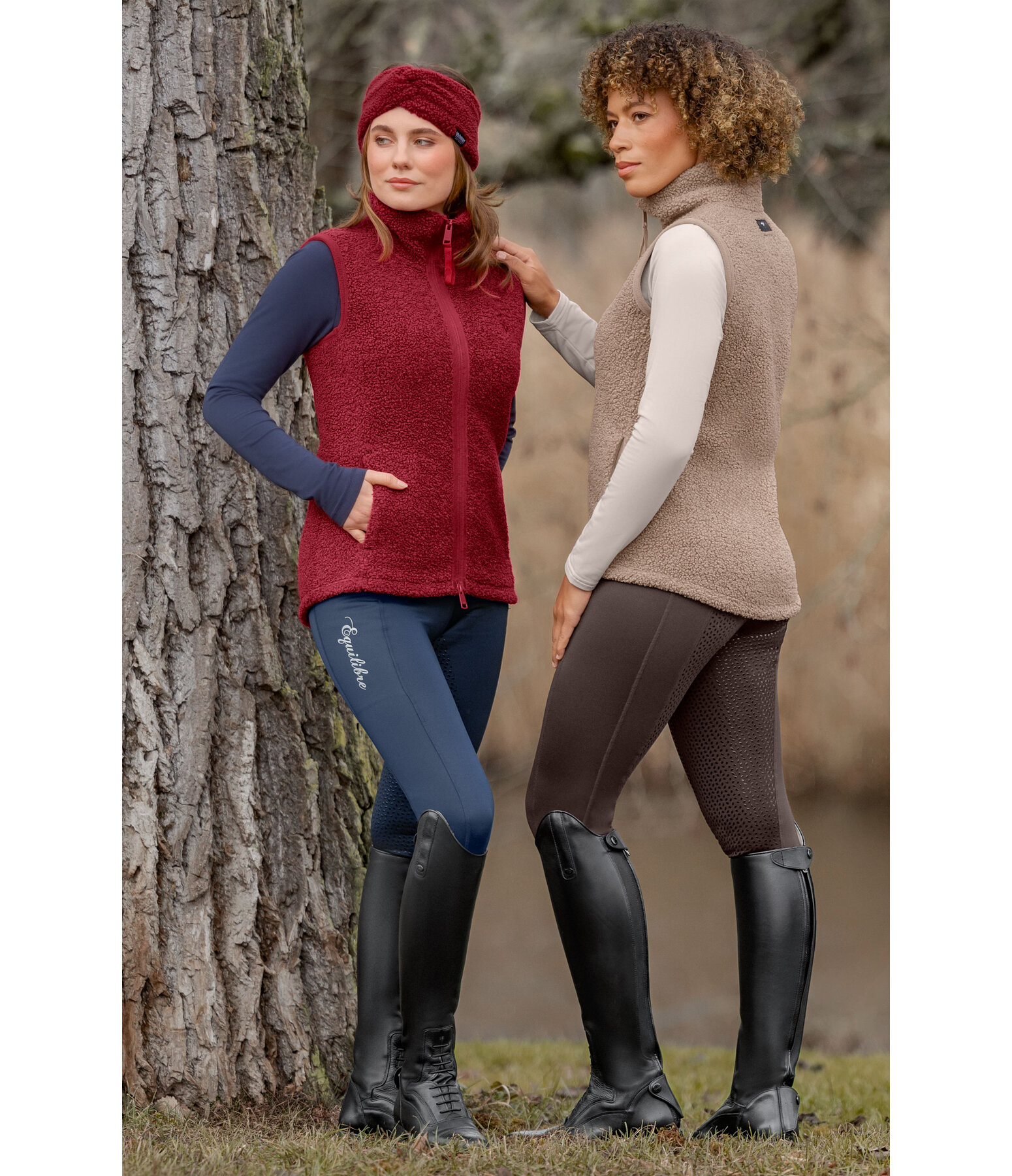 Leggings da equitazione termici full grip Hermine