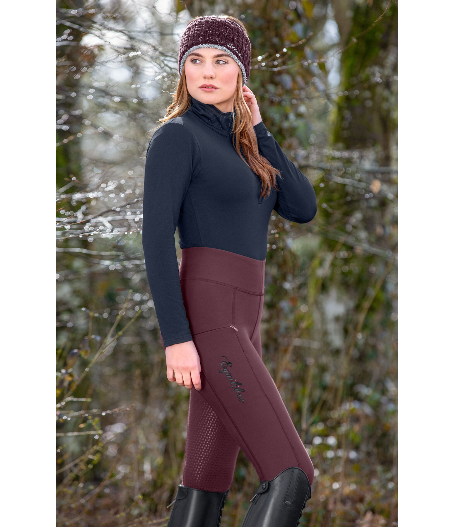 Leggings da equitazione termici full grip Hermine