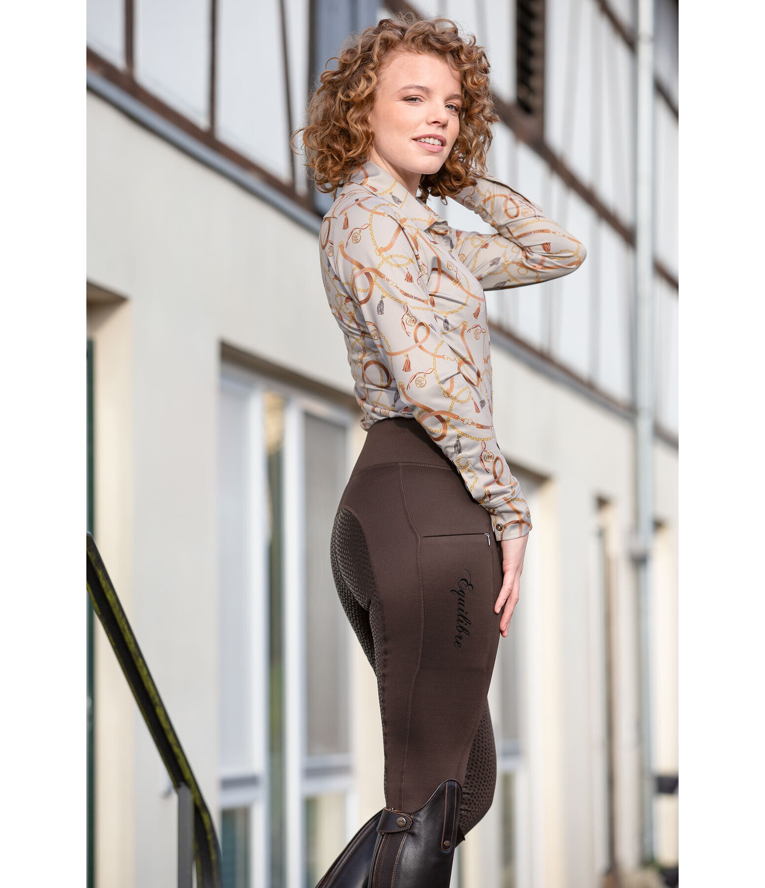 Leggings da equitazione termici full grip Hermine