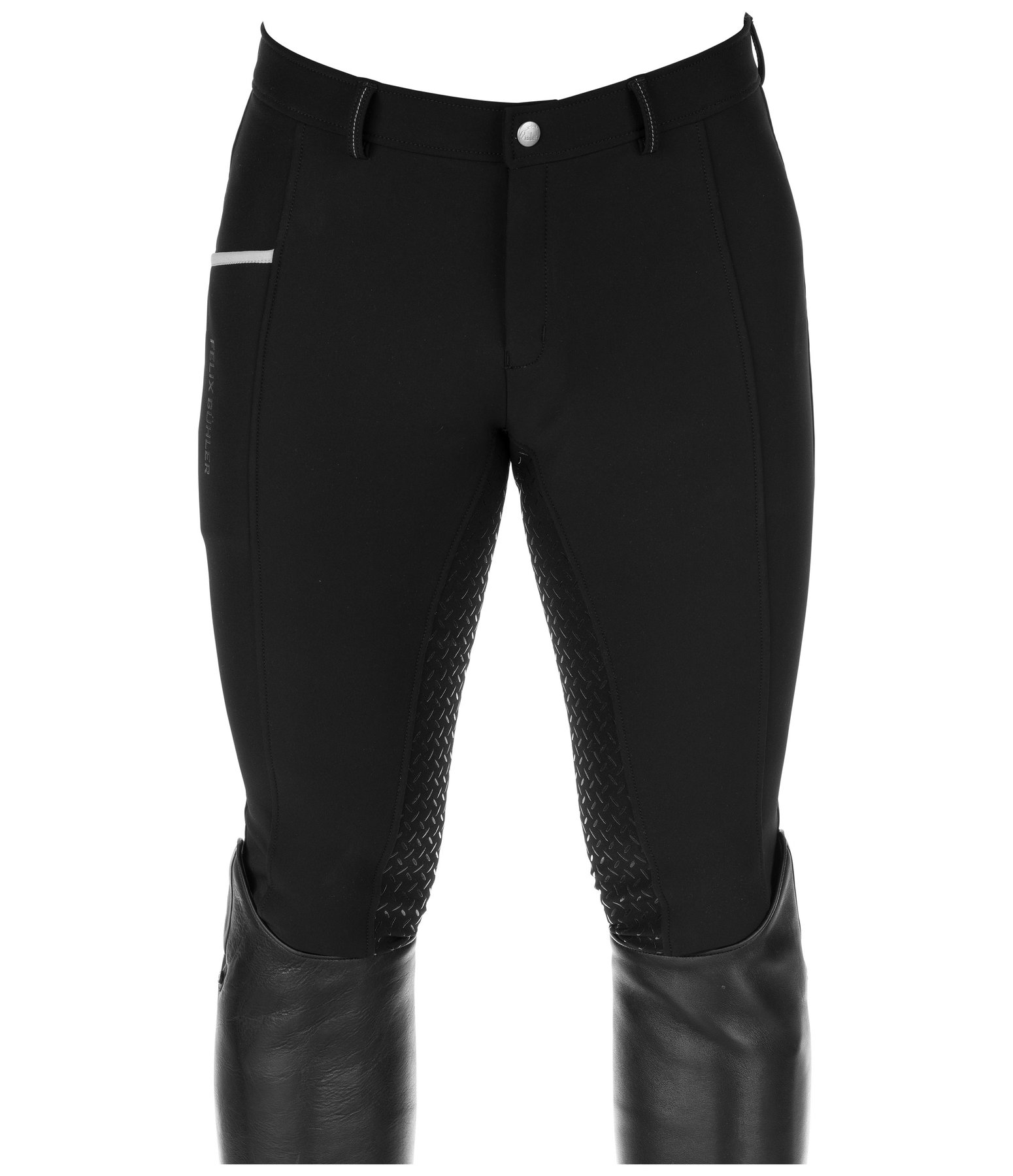 Pantaloni da equitazione softshell da uomo full grip Oliver