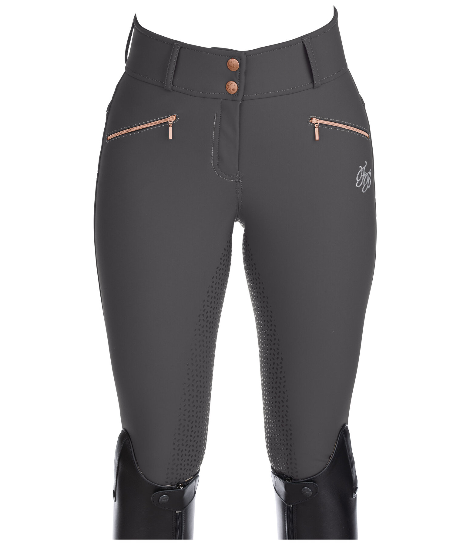 Pantaloni da equitazione softshell a vita alta full grip Ariana