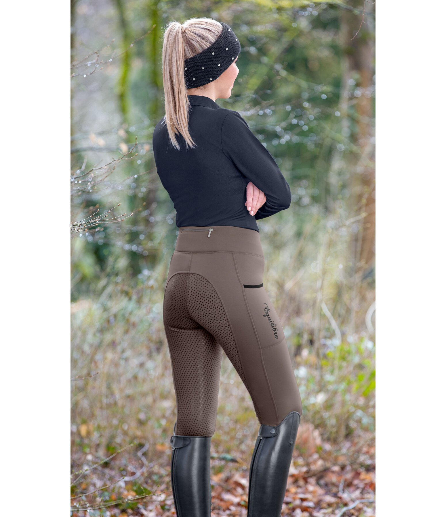 Leggings da equitazione termici full grip Kristen