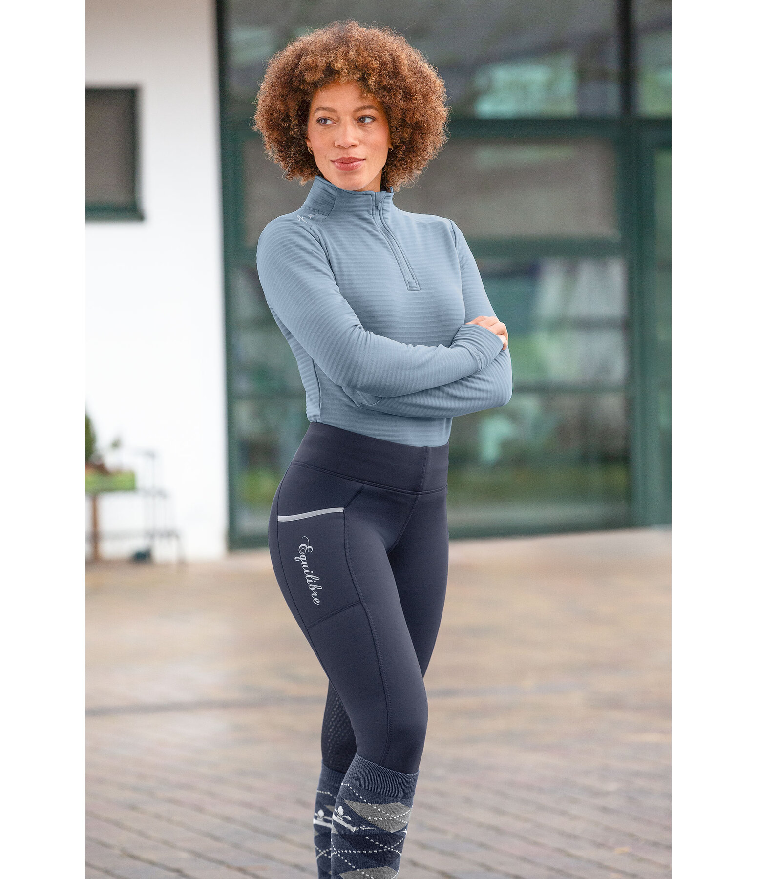 Leggings da equitazione termici full grip Kristen