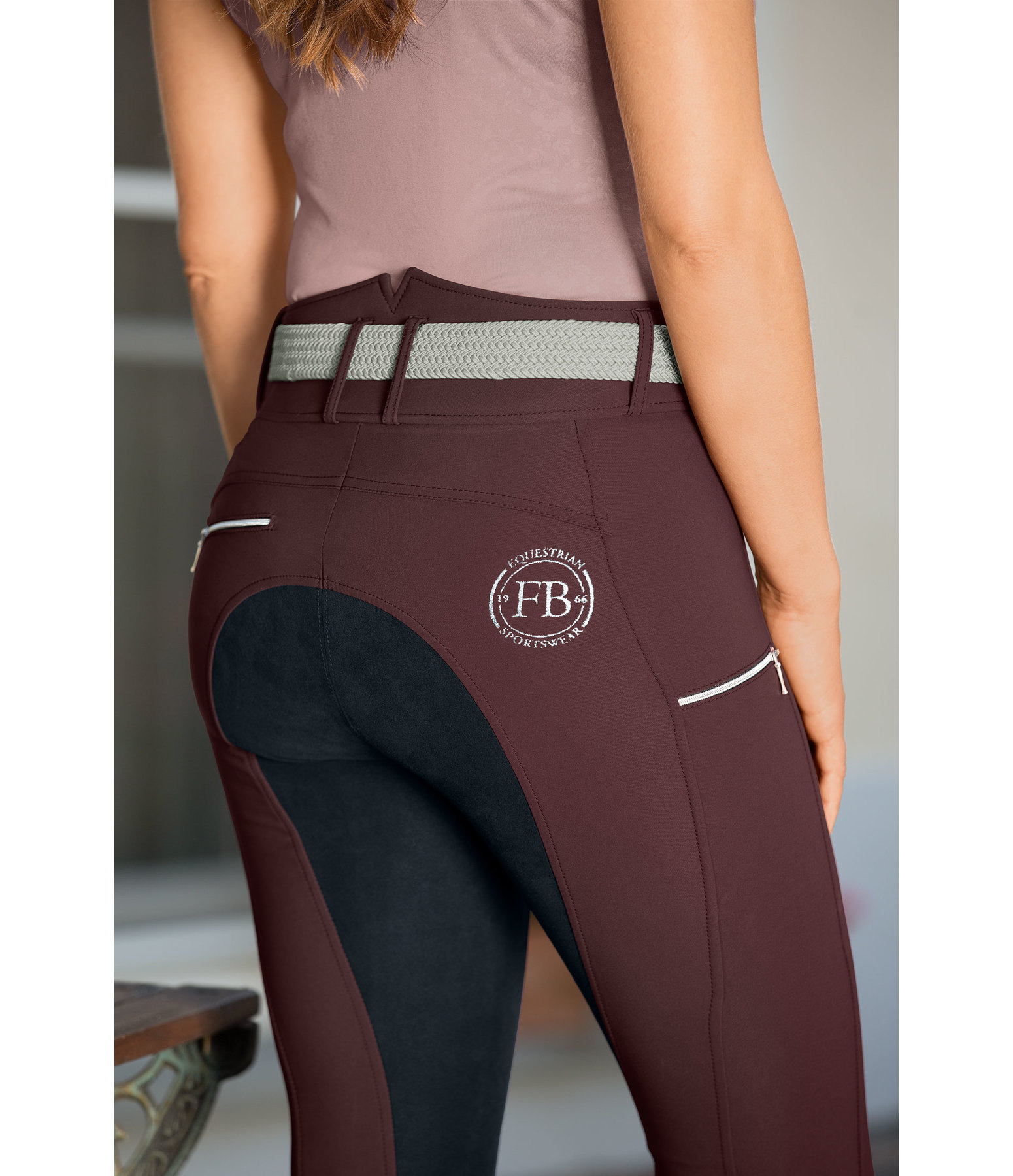 Pantaloni da equitazione full seat a vita alta Marleen