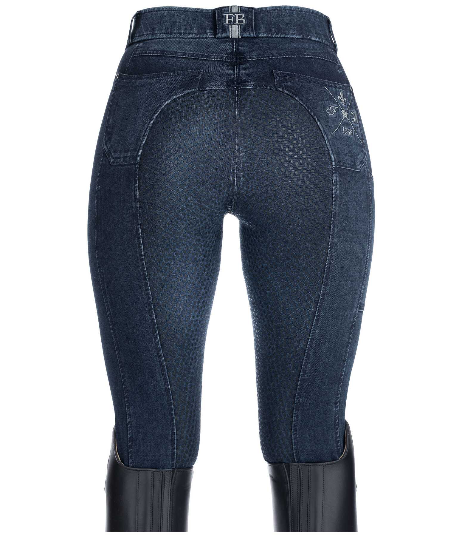 Pantaloni da equitazione denim full grip Estelle