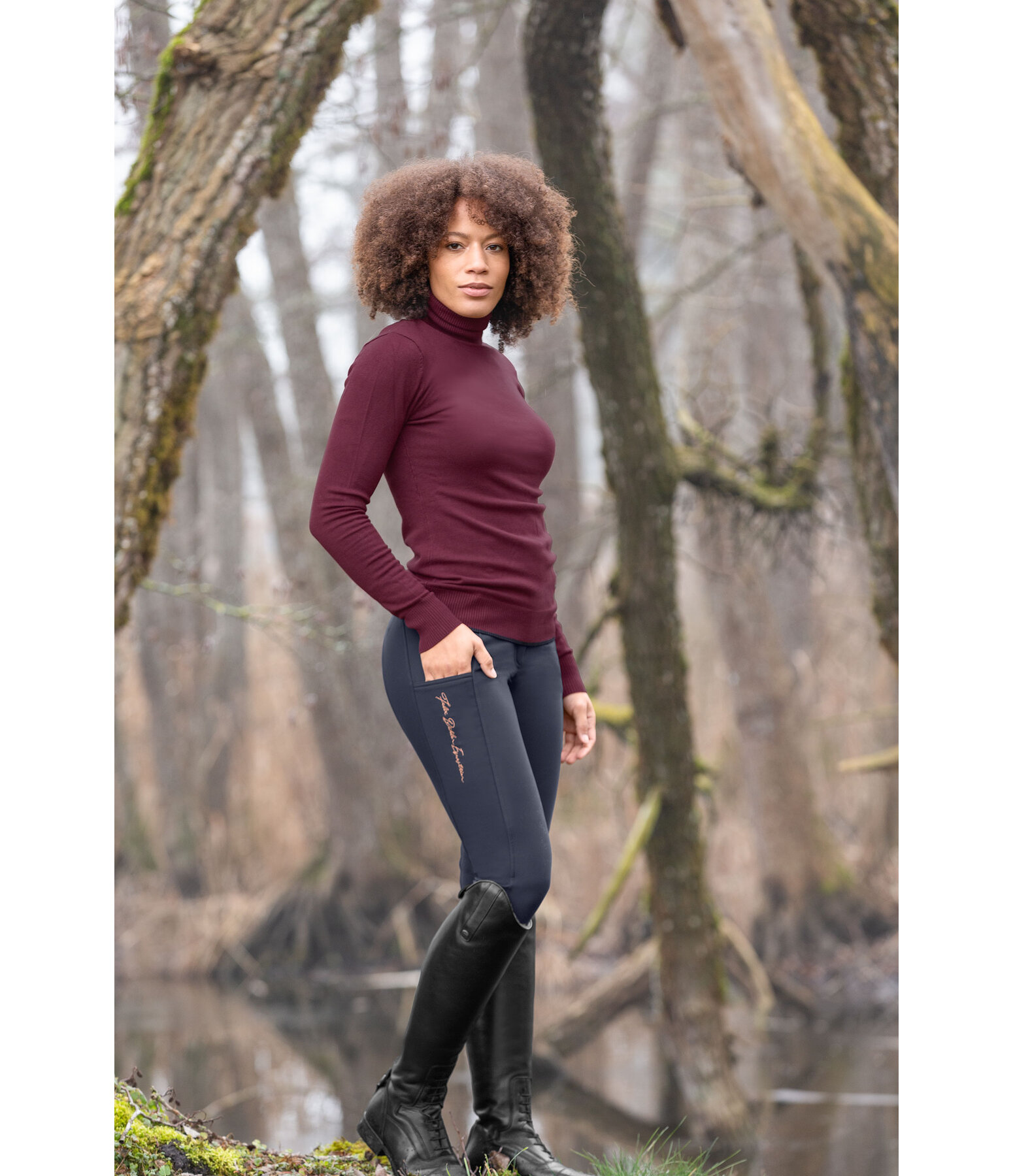 Pantaloni da equitazione termici full grip Jessica