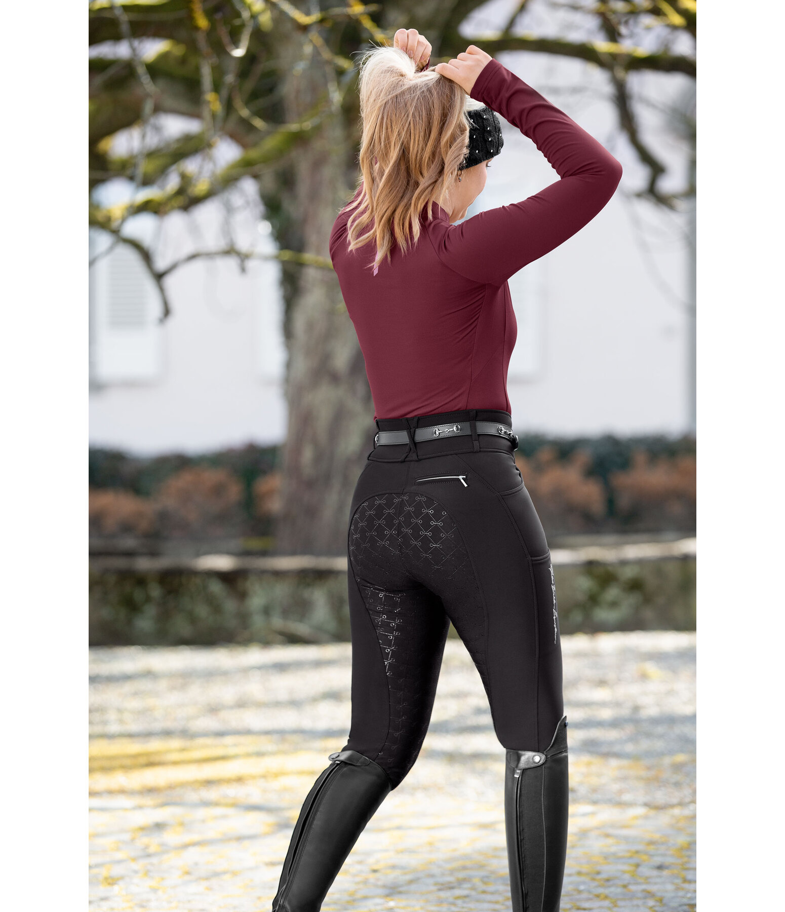 Pantaloni da equitazione termici full grip Jessica